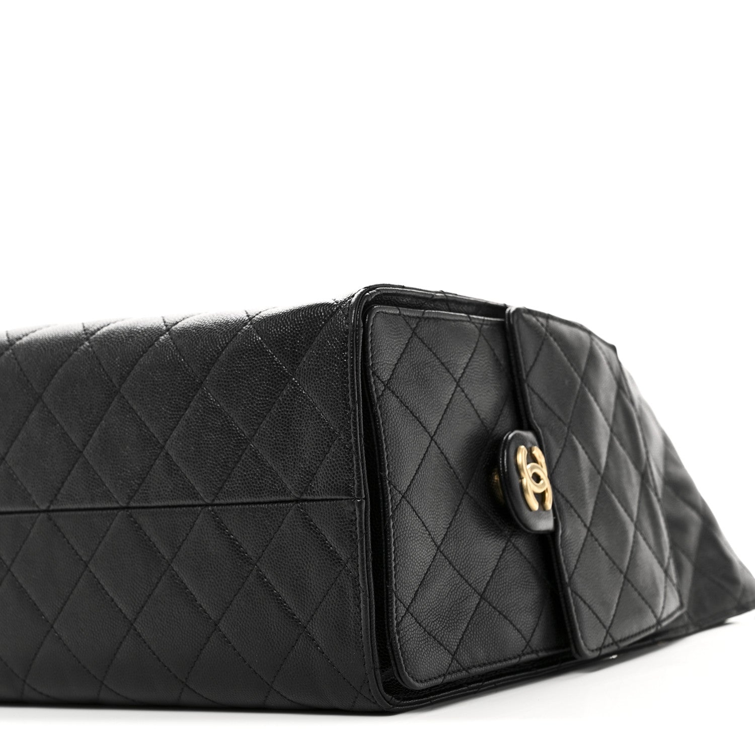 Caviar Quilted Medium Chanel 25 Handbag Black