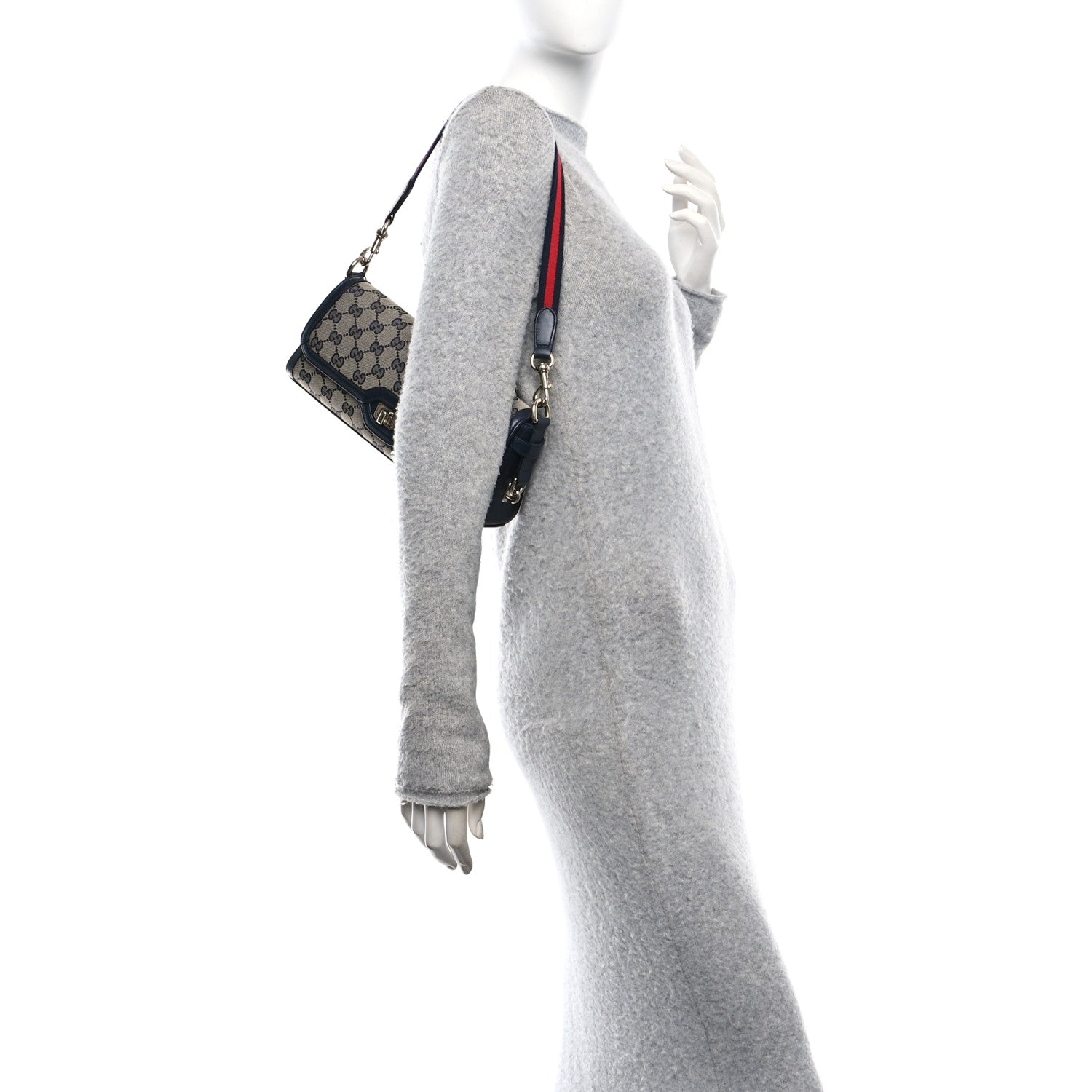 GG Monogram Small Luce Shoulder Bag Beige Blue