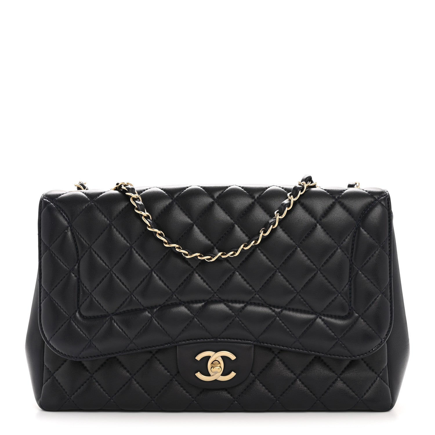 Lambskin Quilted Medium Mademoiselle Chic Flap Navy