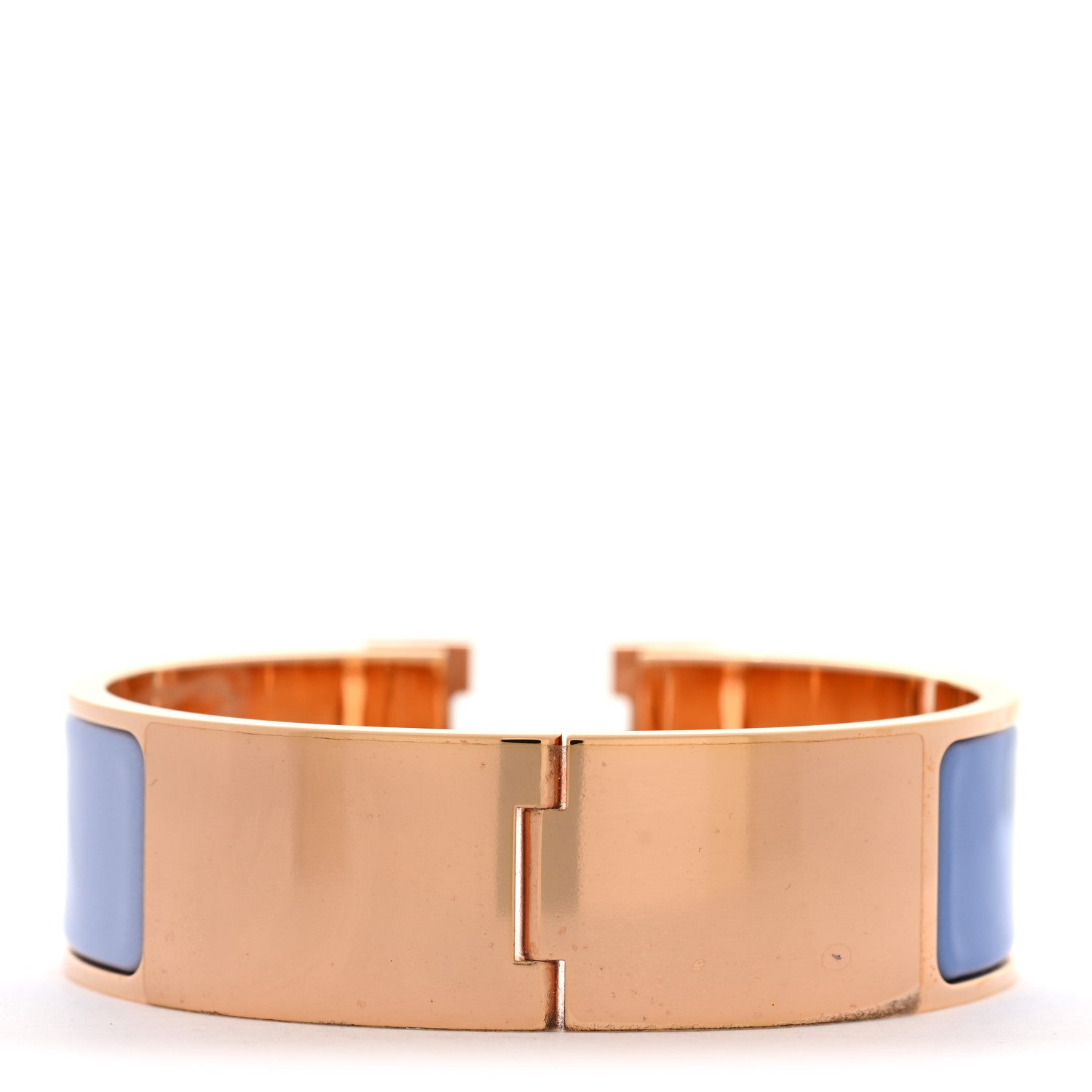 Enamel Wide Clic Clac H Bracelet GM Bleu Lavande Bleu Lupin
