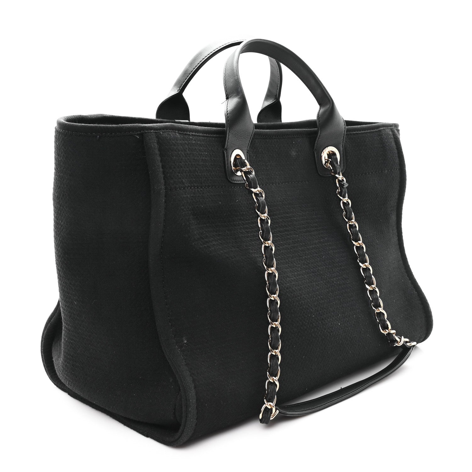 Mixed Fibers Medium Deauville Tote Black