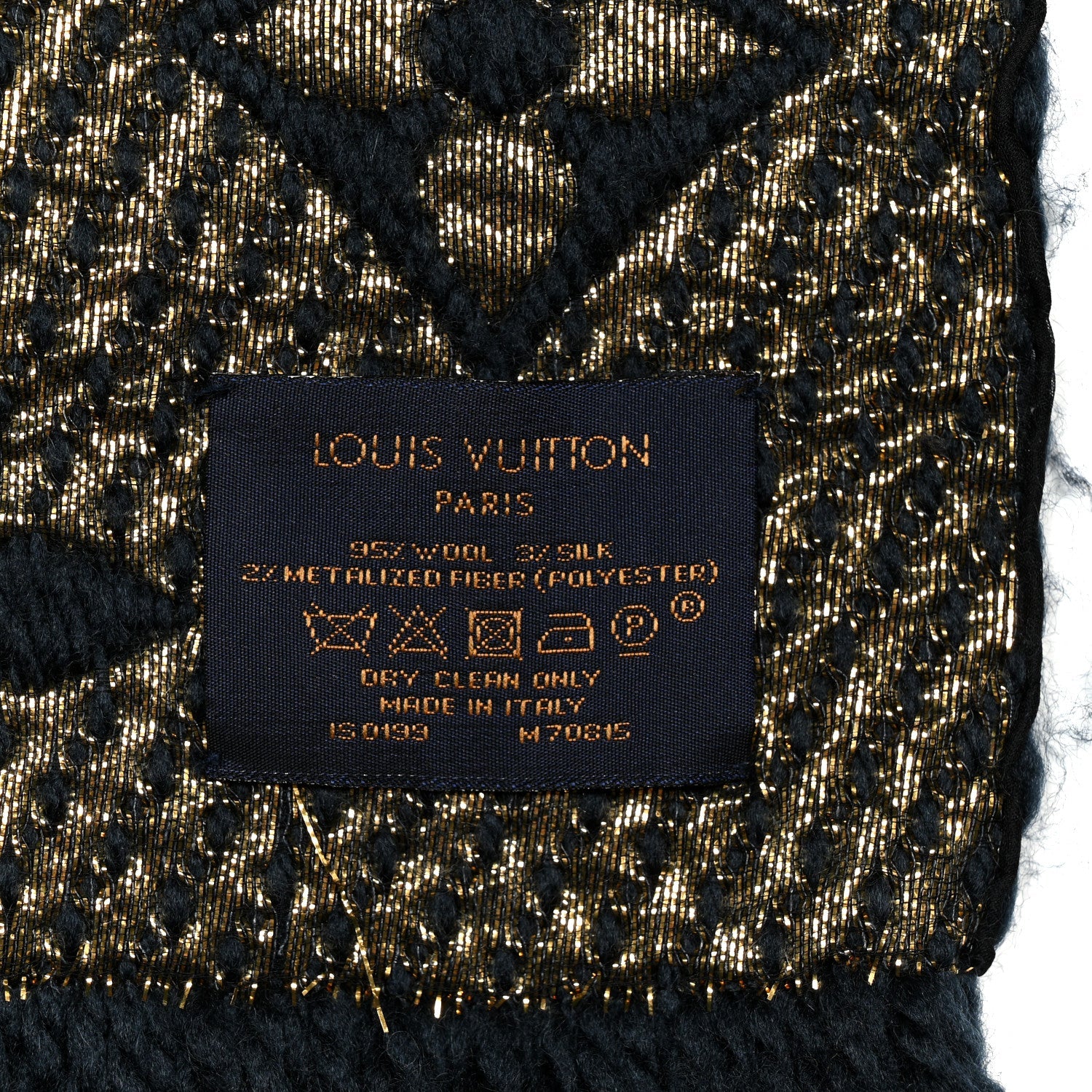 Wool Silk Logomania Shine Scarf Petrol
