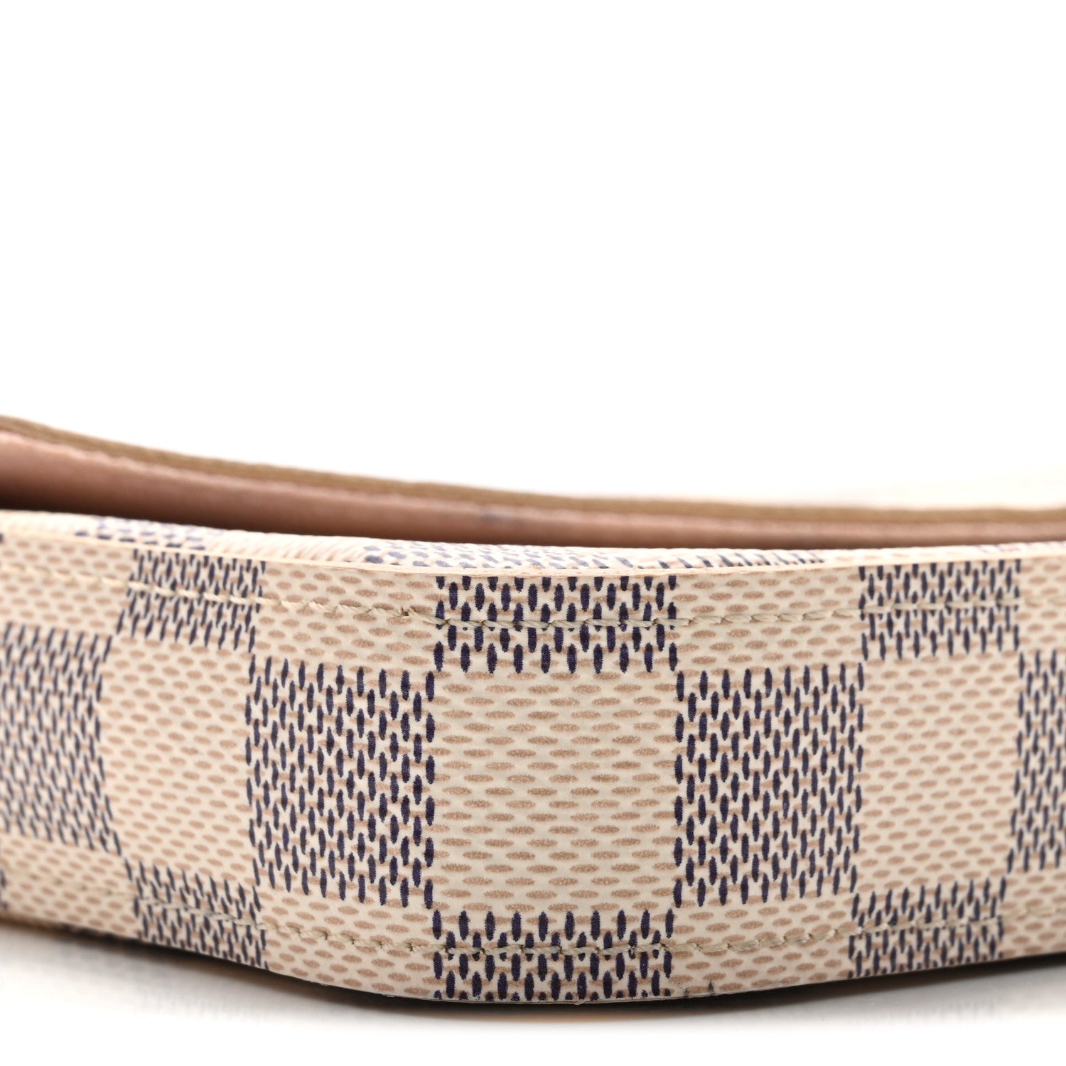 Damier Azur Pochette Felicie Chain Wallet Rose Ballerine