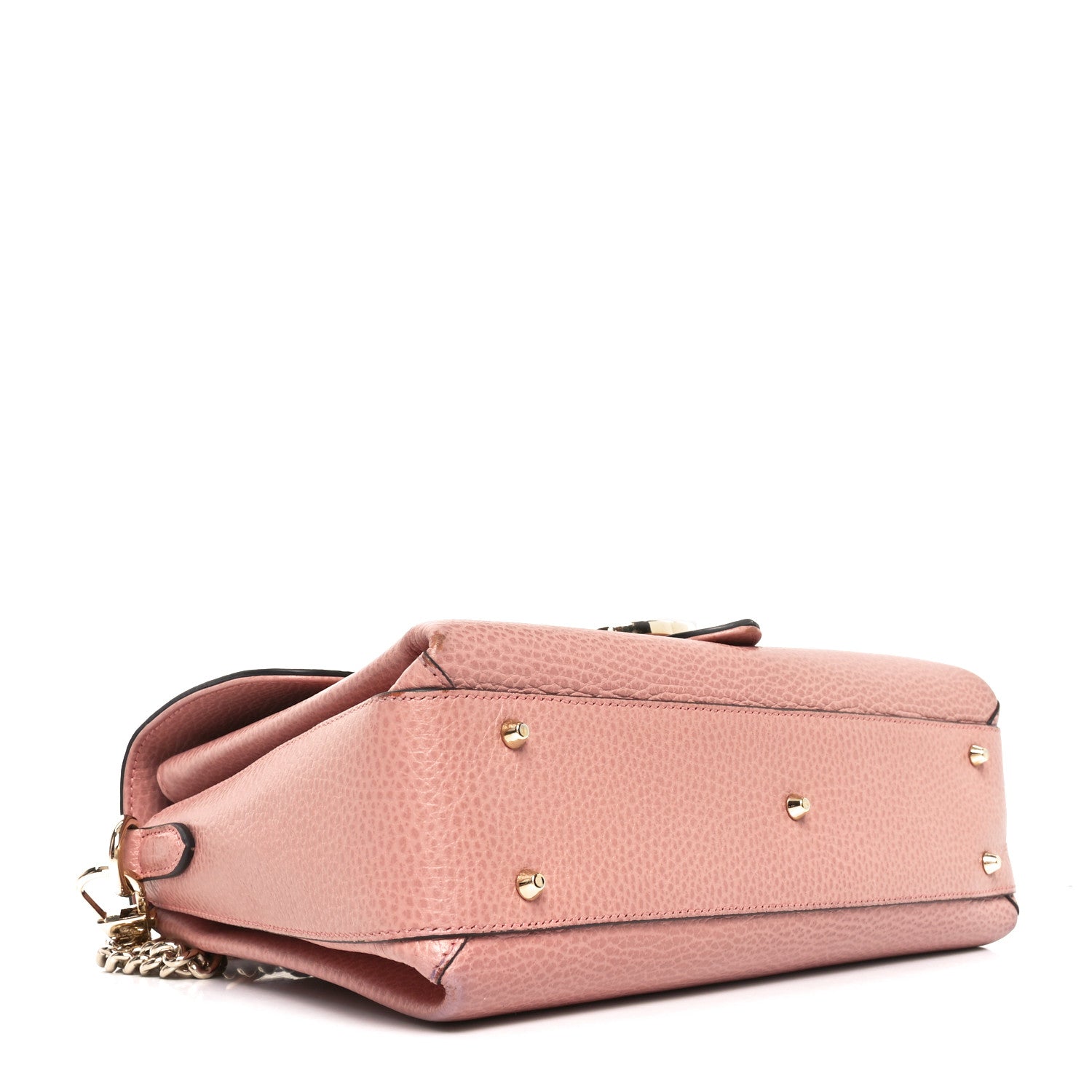 Dollar Calfskin Interlocking G Top Handle Shoulder Bag Soft Pink