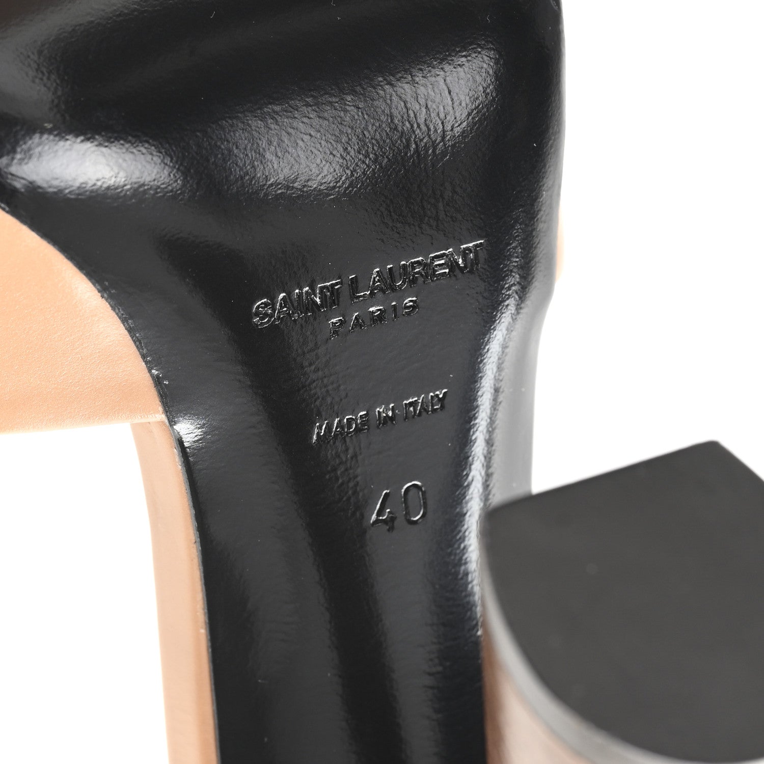 Calfskin Gippy 105 Mule Sandals 40 Bisque