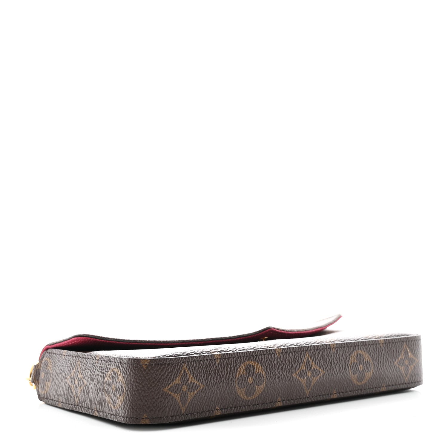 Monogram Pochette Felicie Chain Wallet Fuchsia