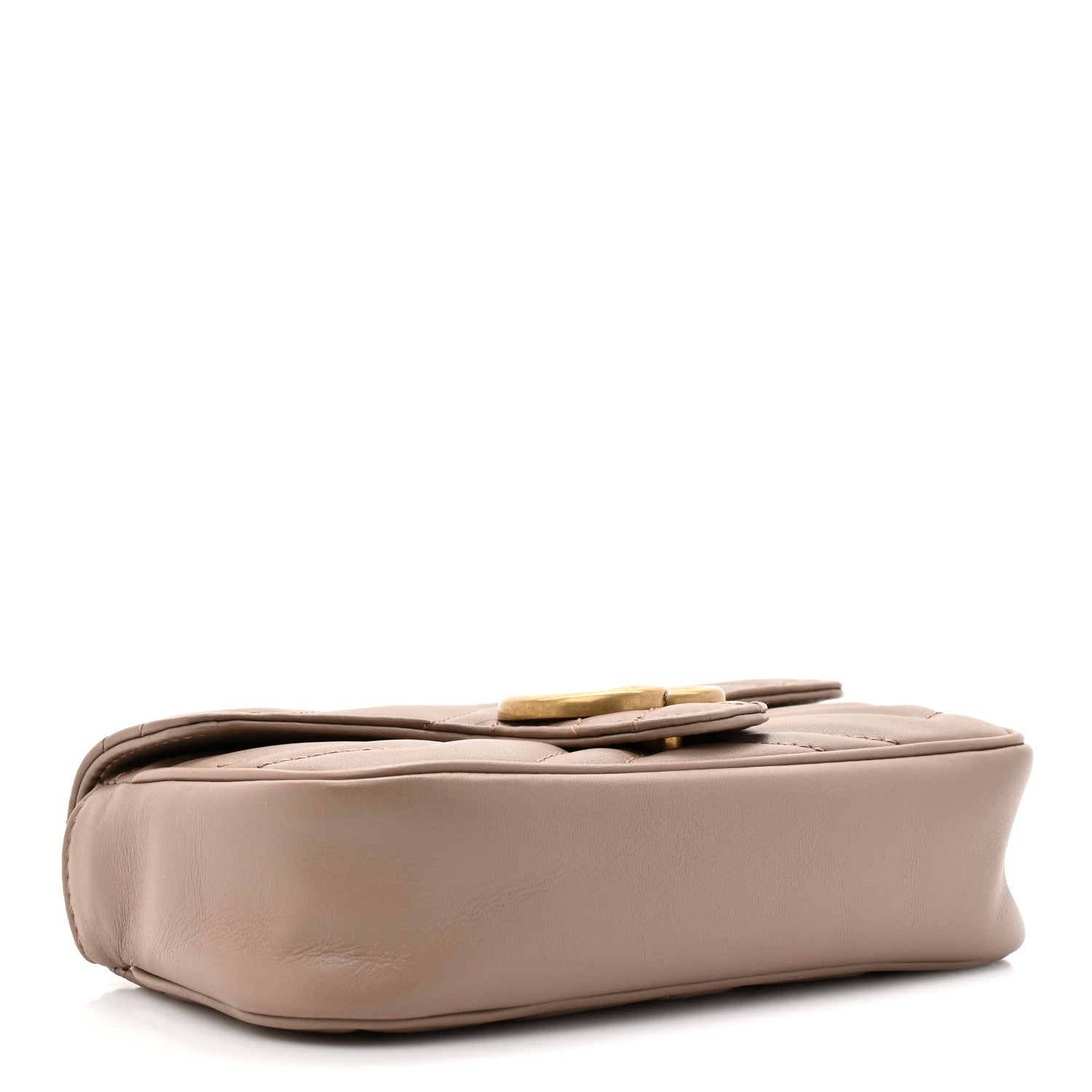 Calfskin Matelasse Super Mini GG Marmont Shoulder Bag Porcelain Rose
