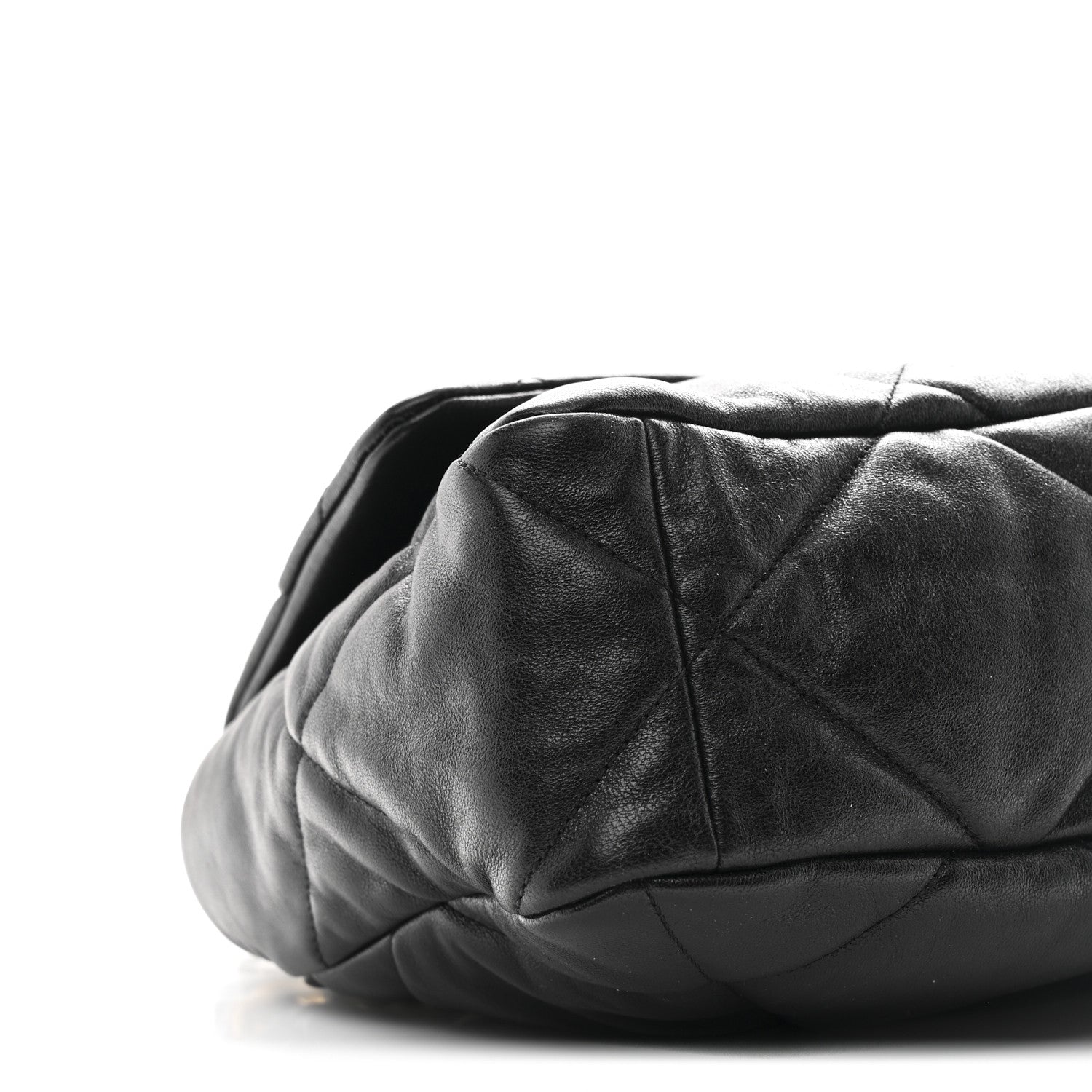 Lambskin Quilted Large Chanel 19 Flap Black