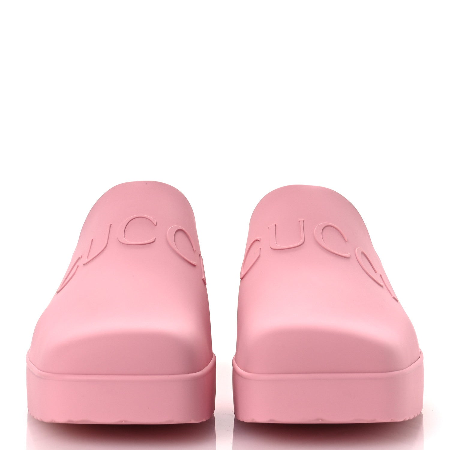 Rubber Gucci Logo Womens Platform 20/60mm Slide Sandals 41 Wild Rose