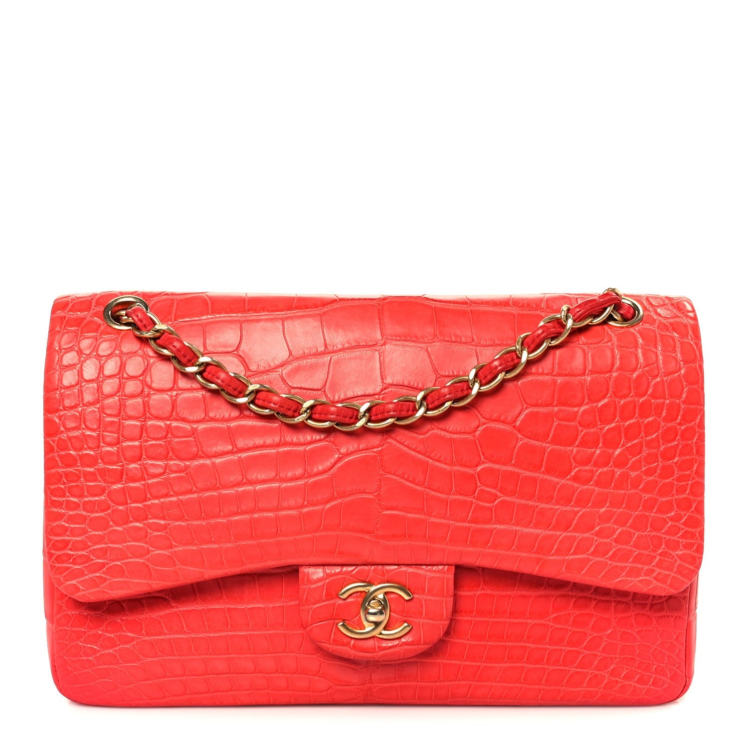 Alligator Jumbo Double Flap Red