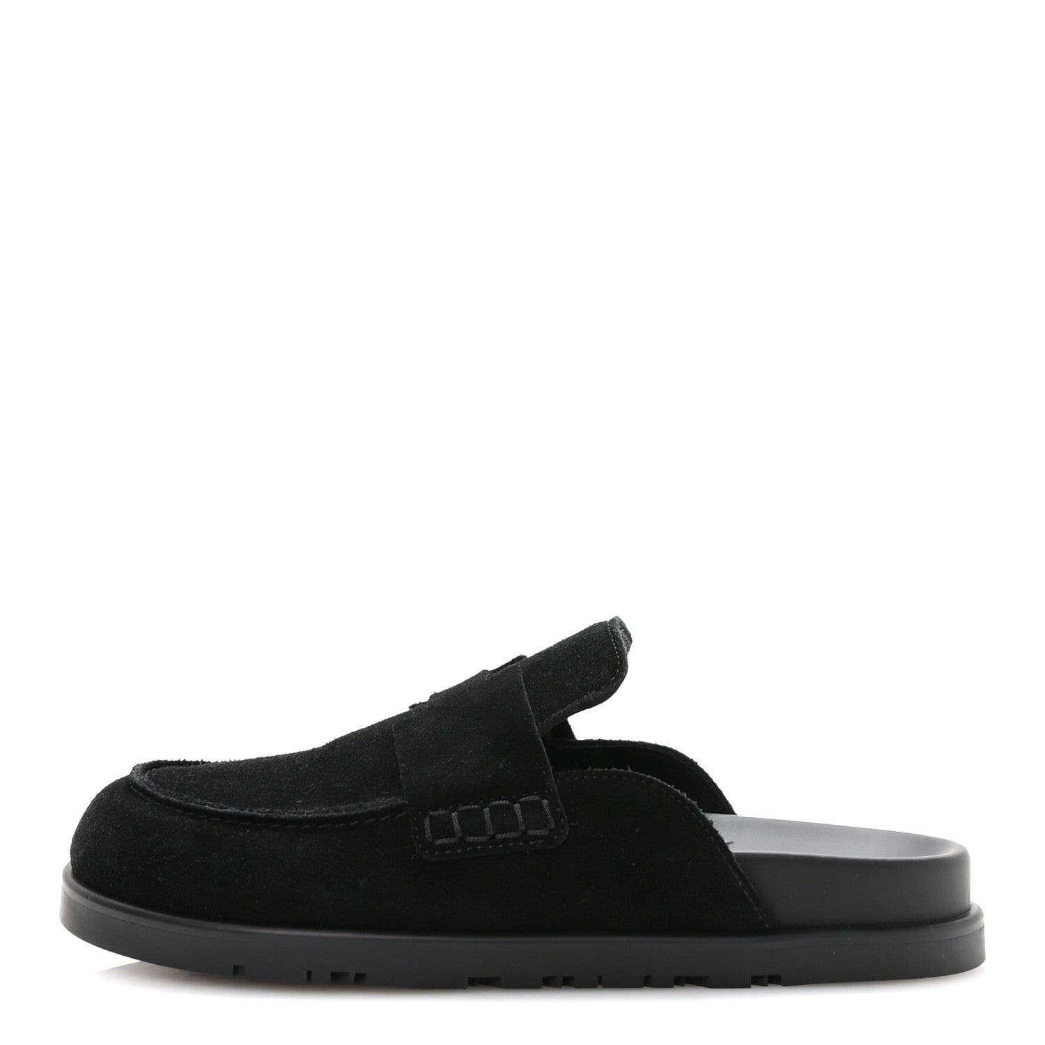 Suede Calfskin Go Mules 36.5 Black