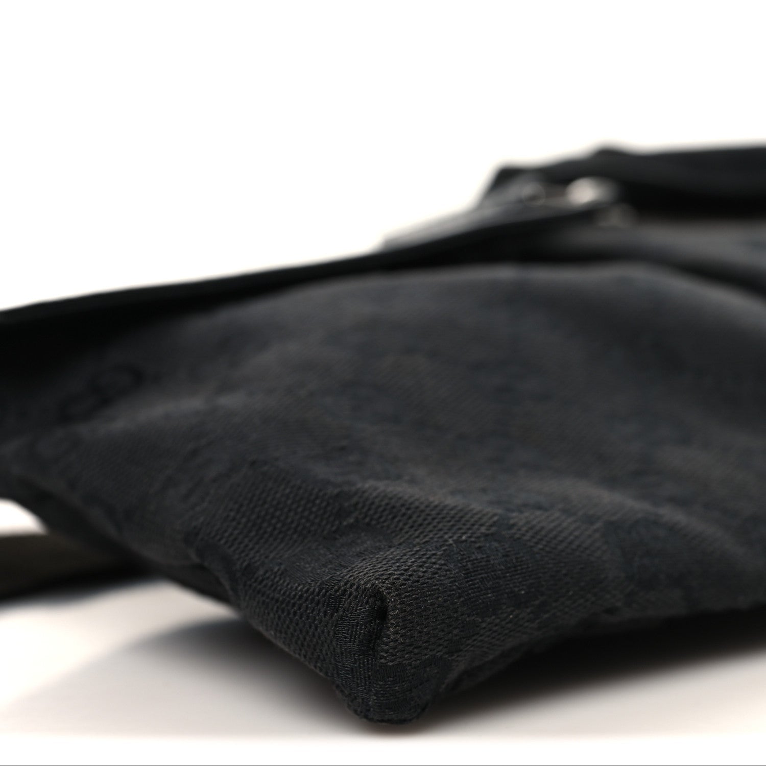 GG Monogram Double Pocket Belt Bag Black