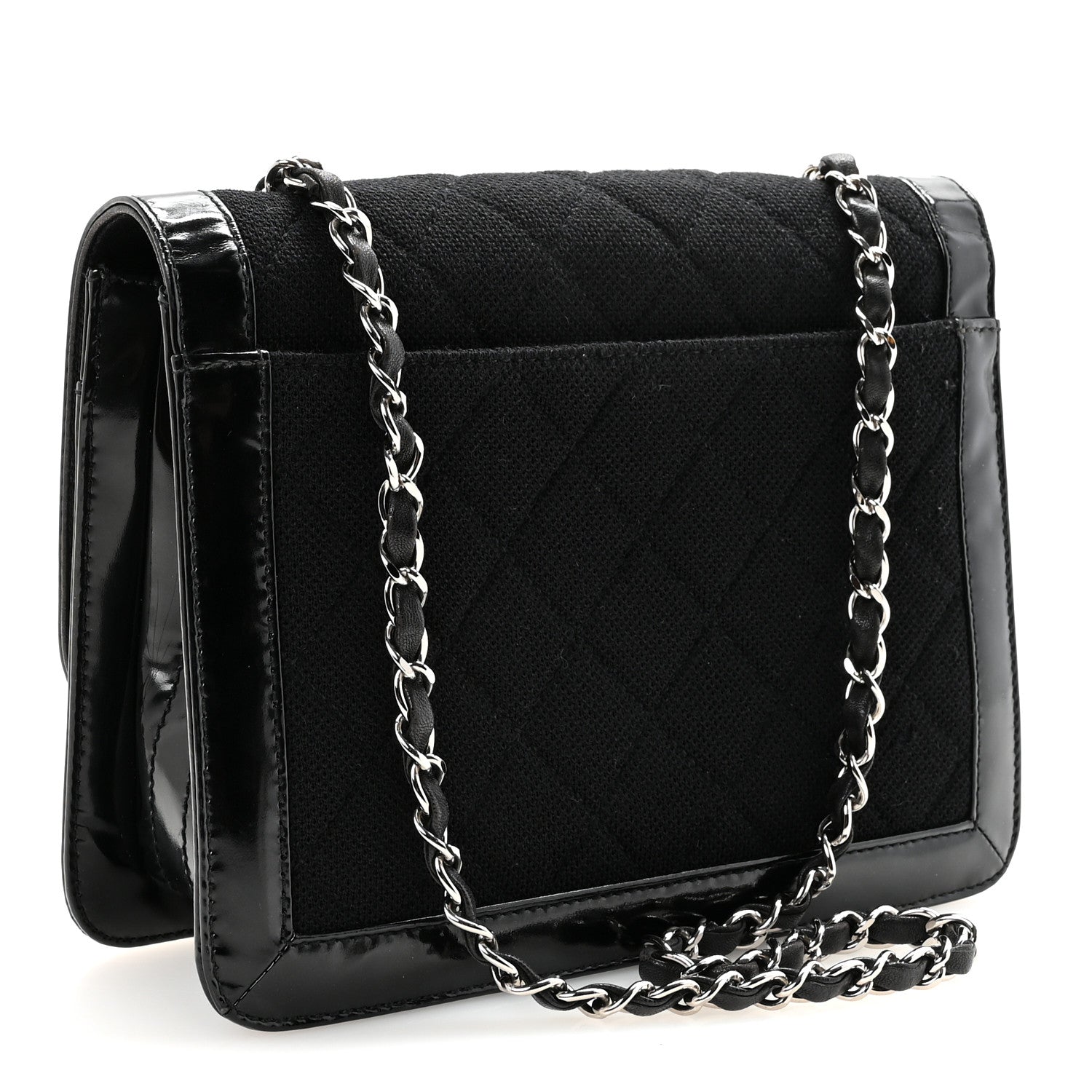 Jersey Patent Quilted 2.55 Reissue Flap Black