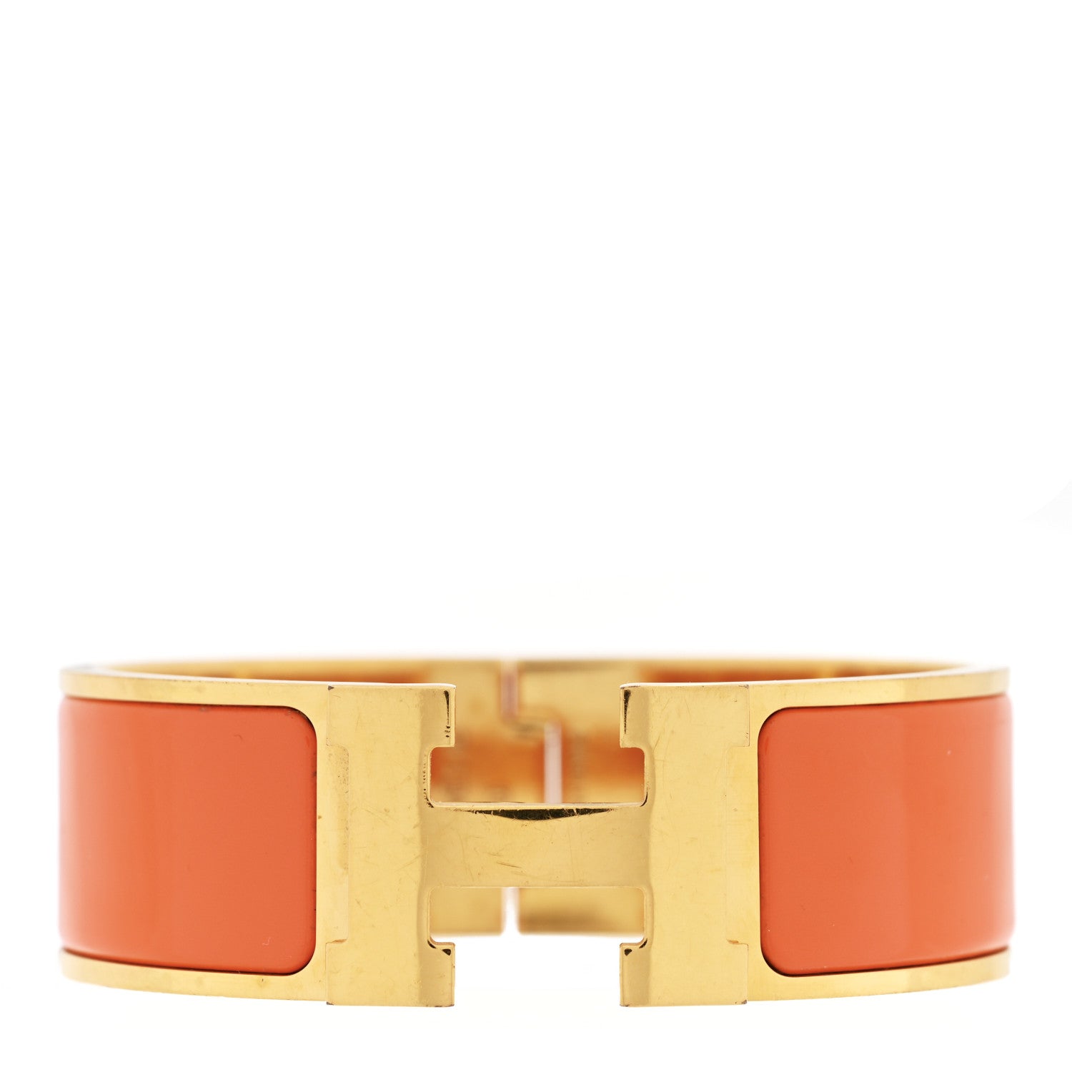 Enamel Wide Clic Clac H Bracelet PM Orange
