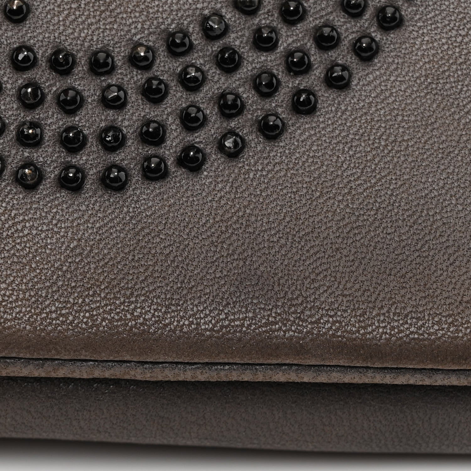 Lambskin Studded CC East West Flap Grey