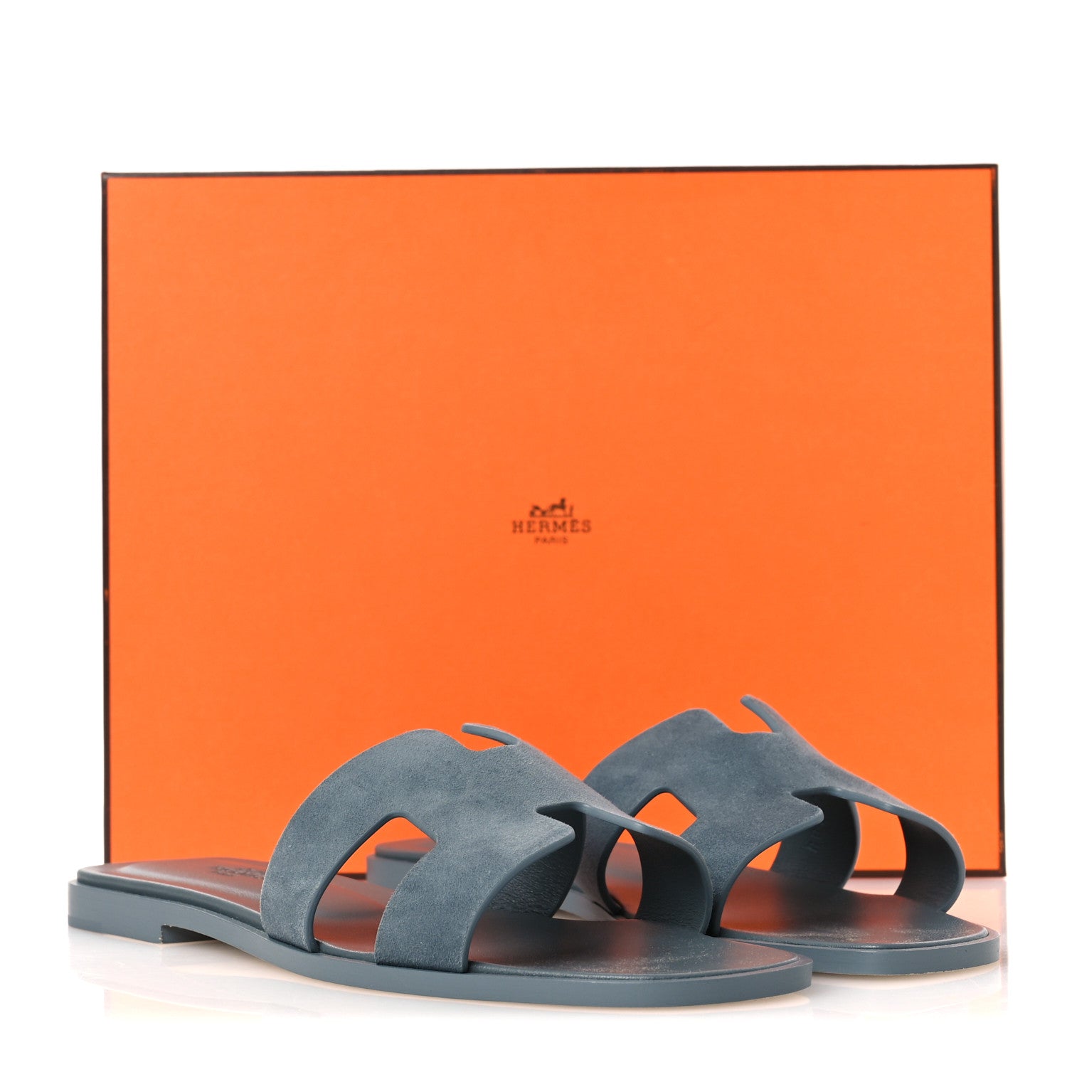 Suede Goatskin Oran Sandals 39 Bleu Tonnerre 39 Bleu Tonnerre