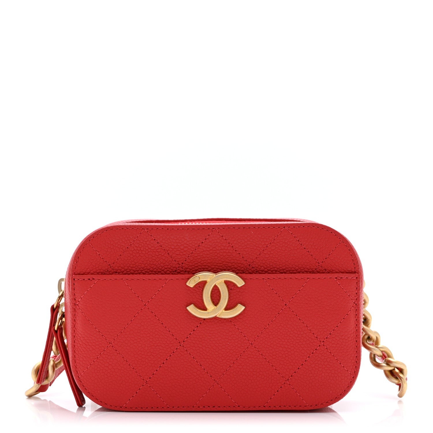 Caviar Quilted Waist Bag Red