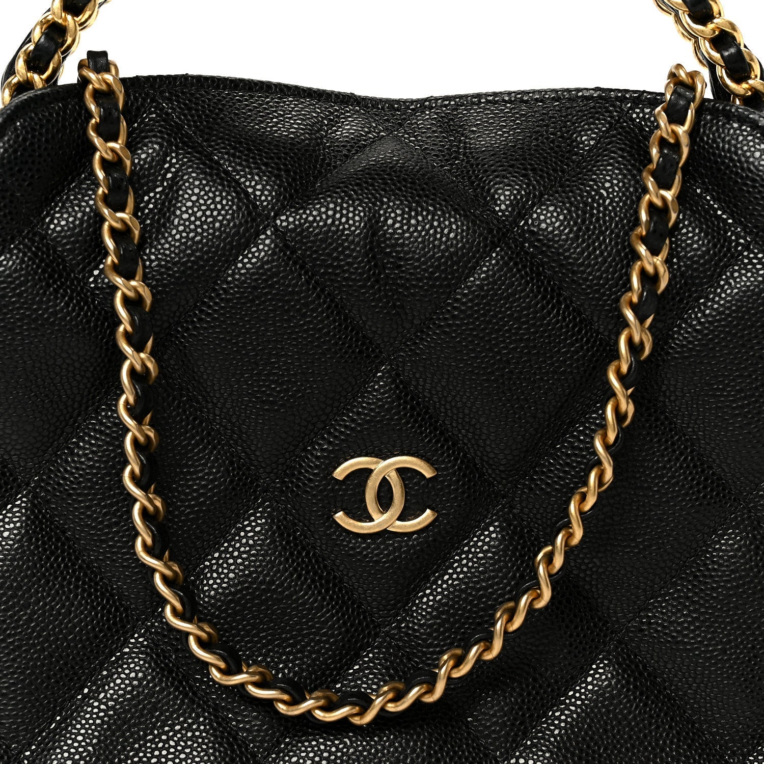 Caviar Quilted Chanel Way Clutch With Chain Black