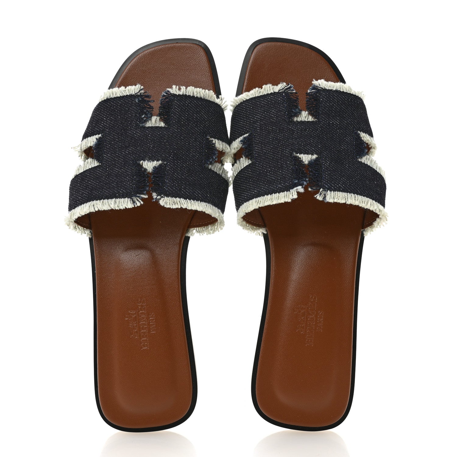 Denim Oran Fringe Sandals 36.5 Bleu Brut