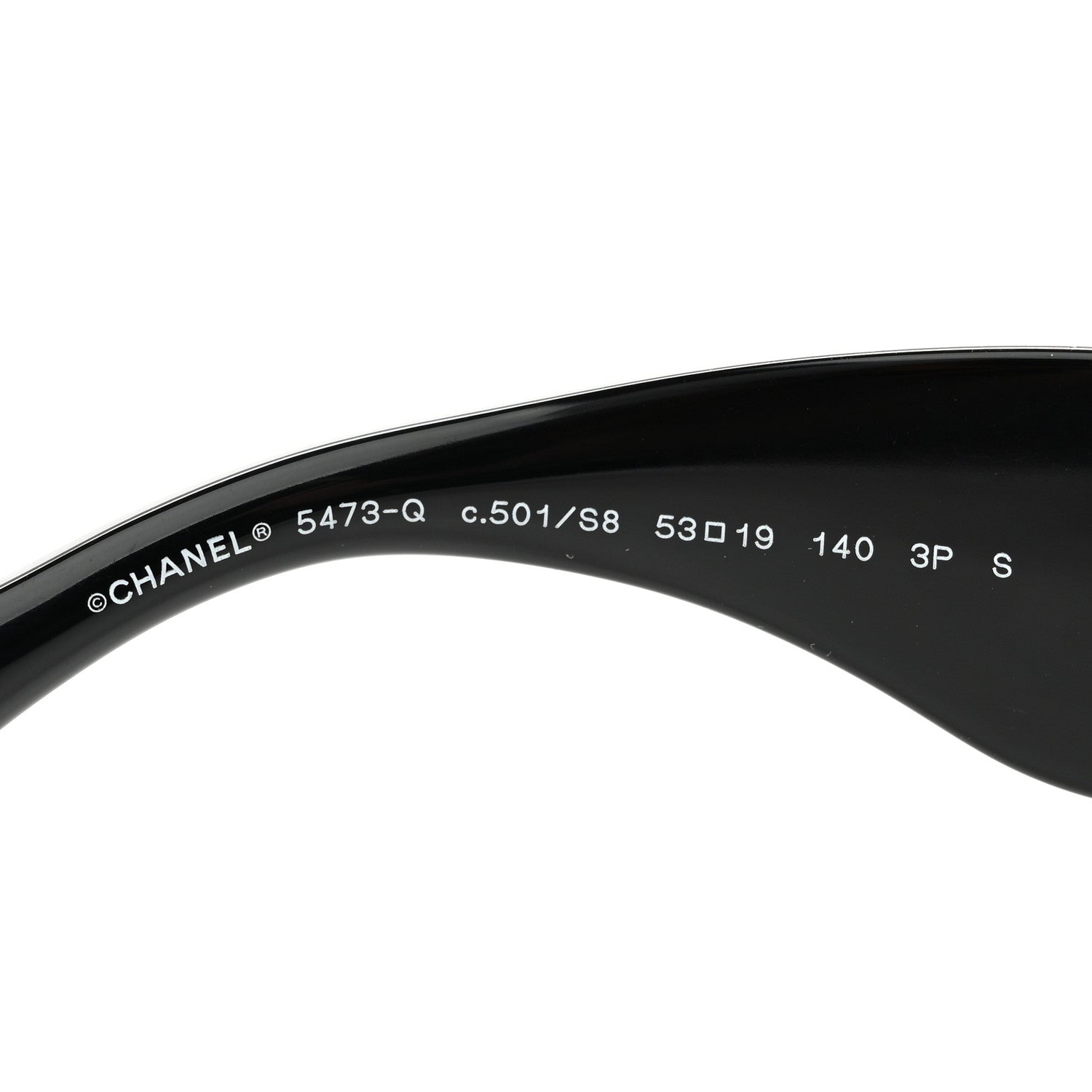 Acetate Calfskin Polarized Square Sunglasses 5473-Q Black