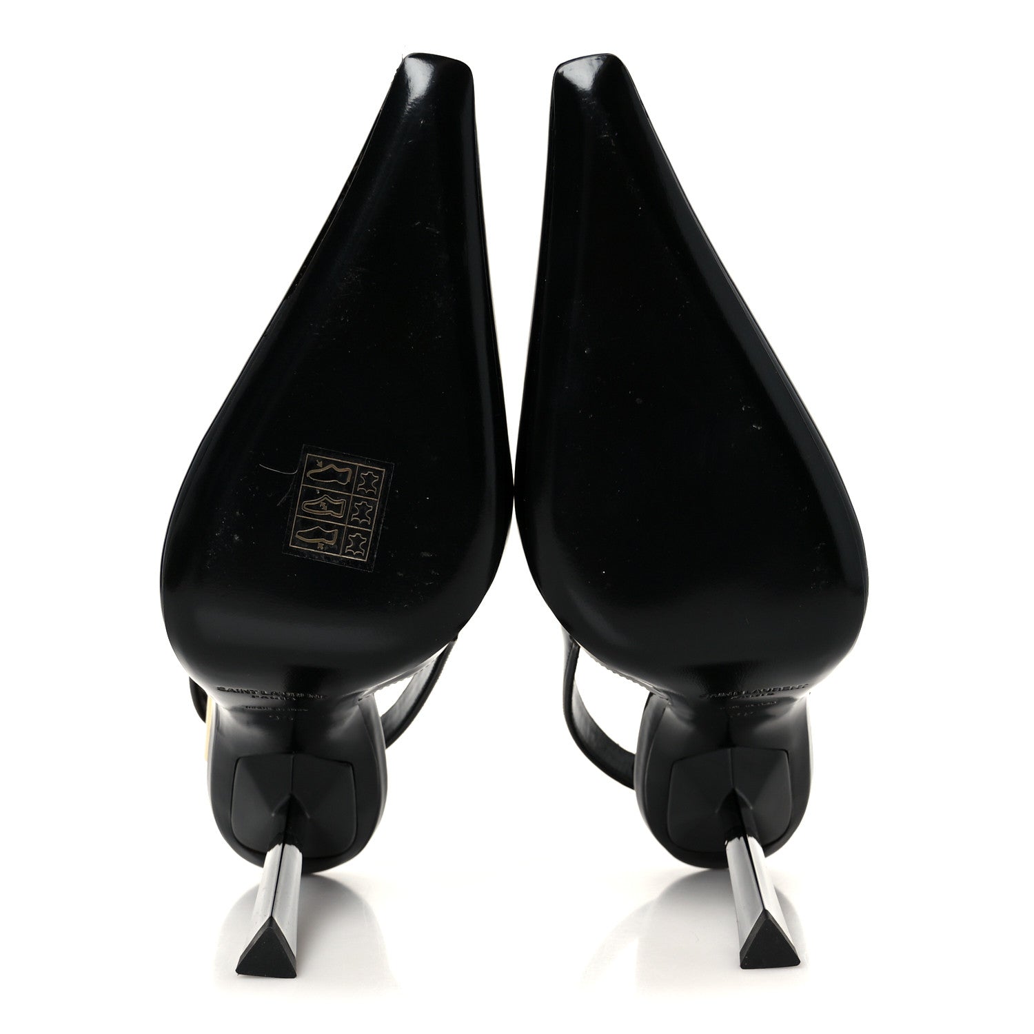 Glazed Calfskin Lee Slingback Pumps 35 Black