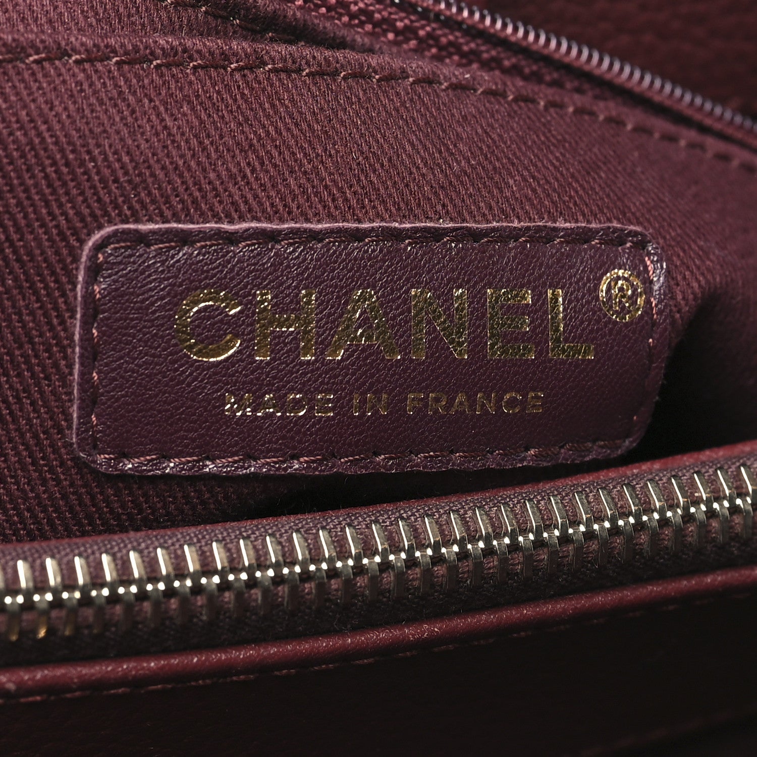 Grained Calfskin Small Neo Executive Shopper Tote  Burgundy