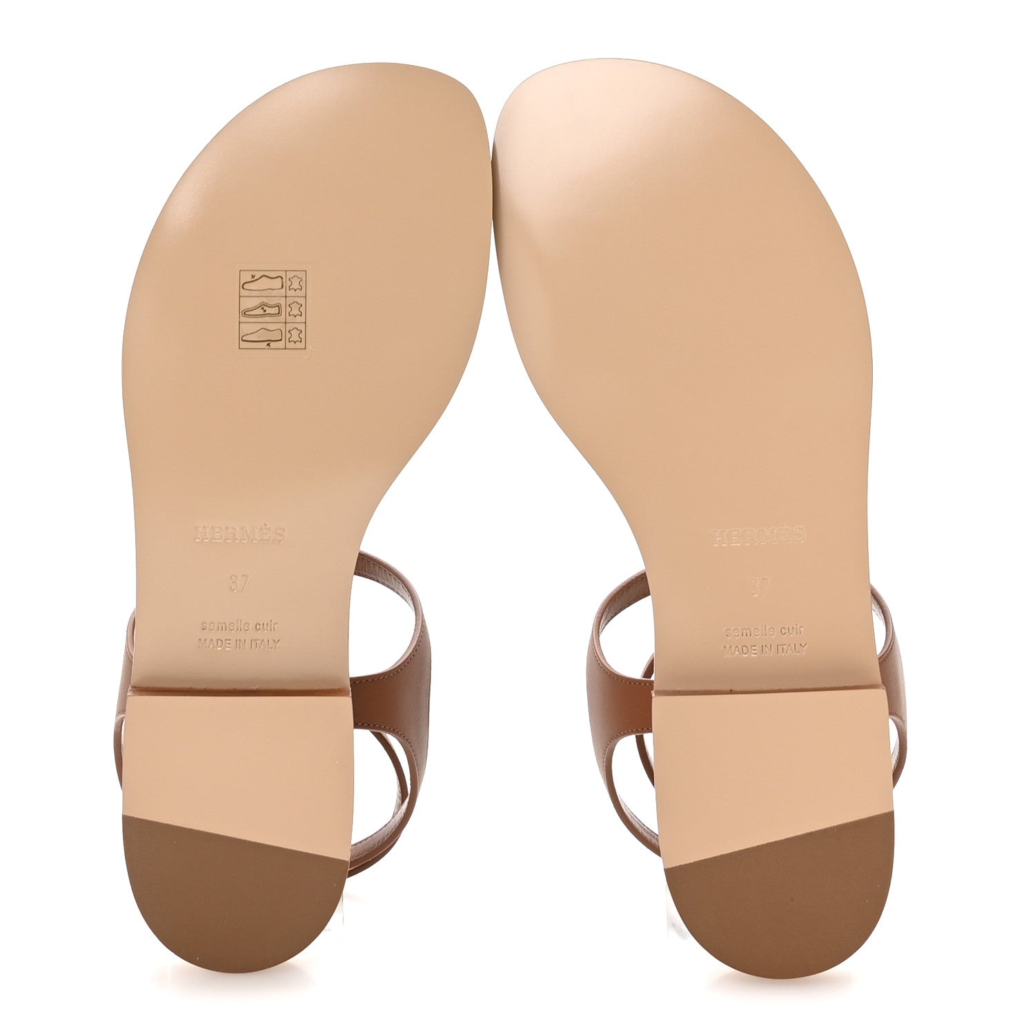 Calfskin Marinella Sandals 37 Gold