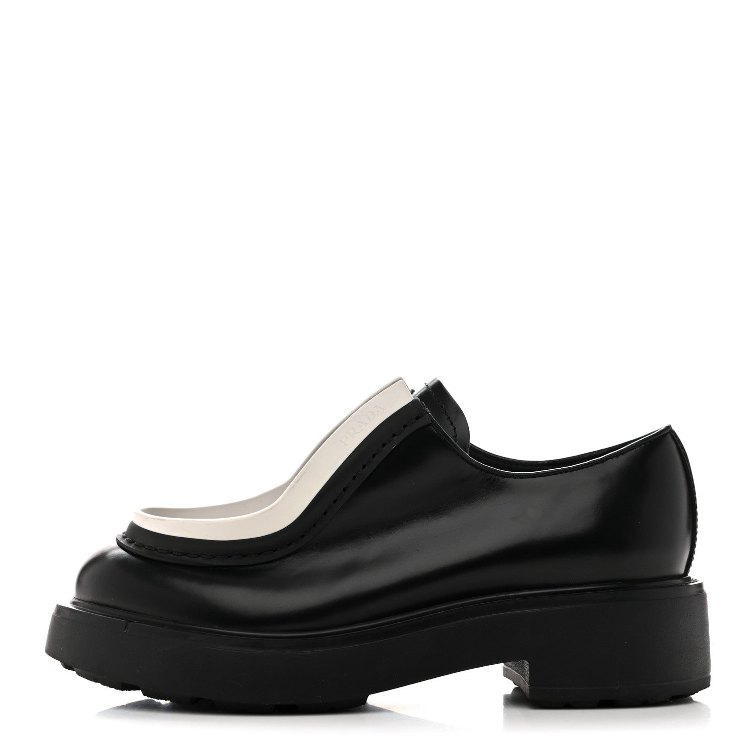 Spazzolato Rois Monolith 55mm Derby Loafers 36.5 Black White