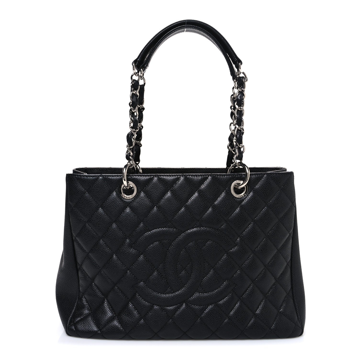 Caviar Quilted Grand Shopping Tote GST Black