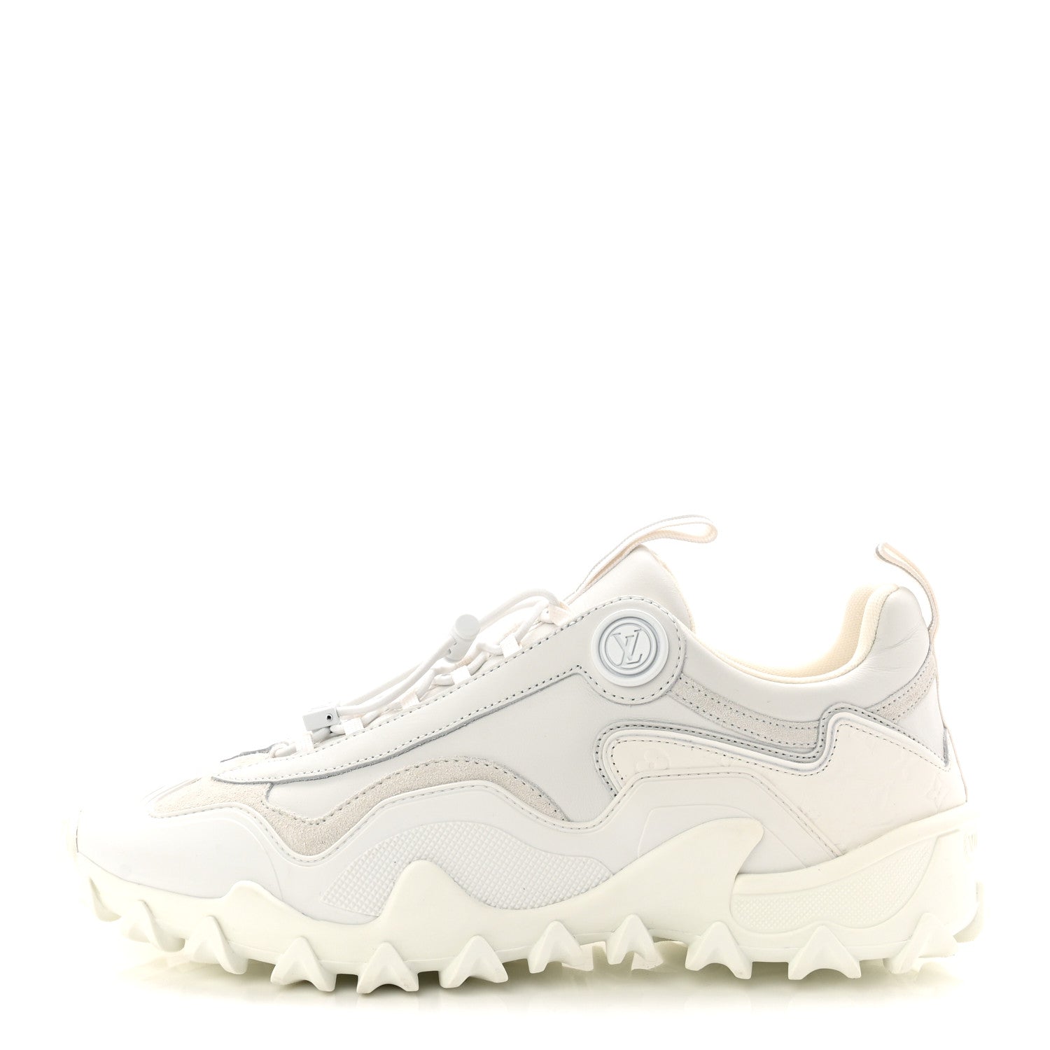 Suede Calfskin LV Rush Sneakers 37.5 White