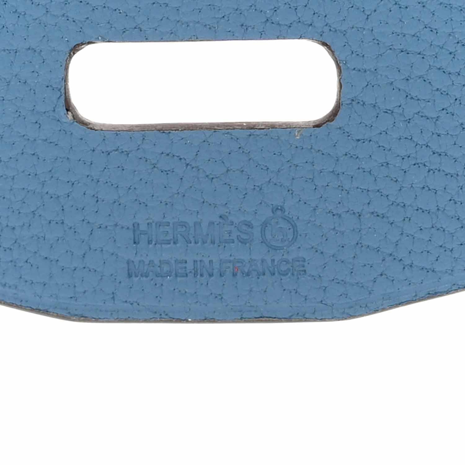 Taurillon Clemence Chevre Mysore Petit H Kiosque 3H Bag Charm Bleu Agate Vert Verone