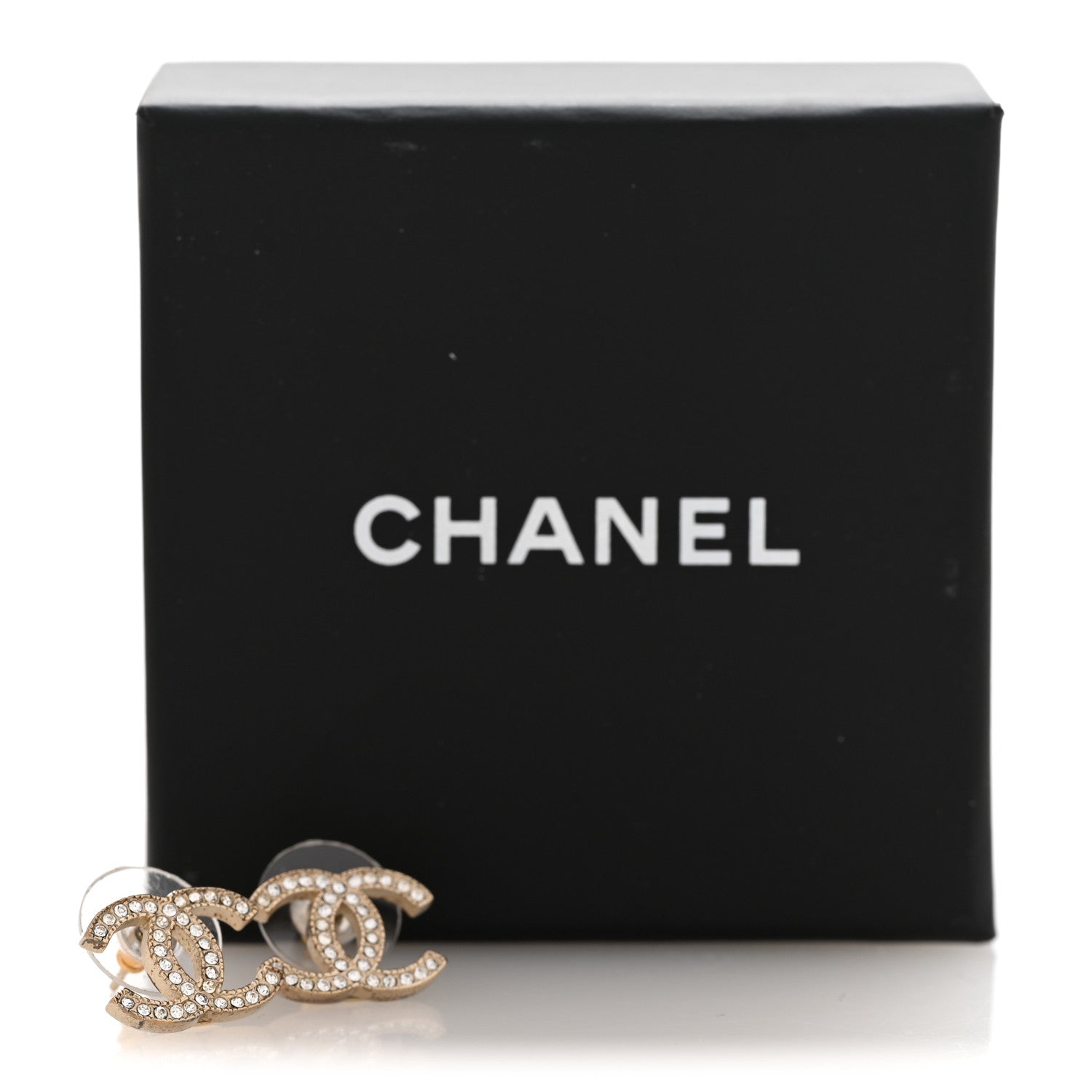 Crystal CC Earrings Gold