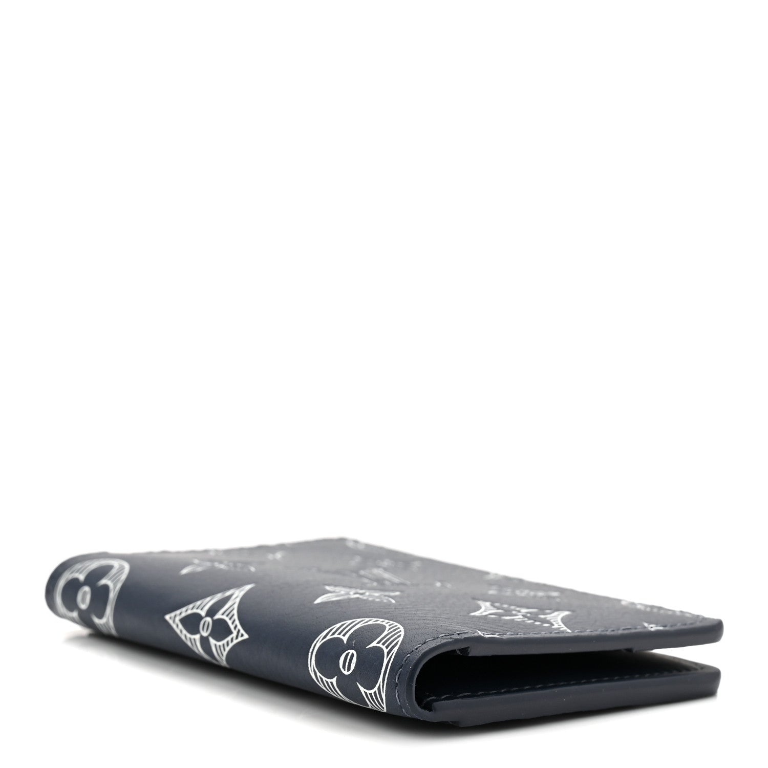 Calfskin Monogram Shadow Pocket Organizer Navy Blue White