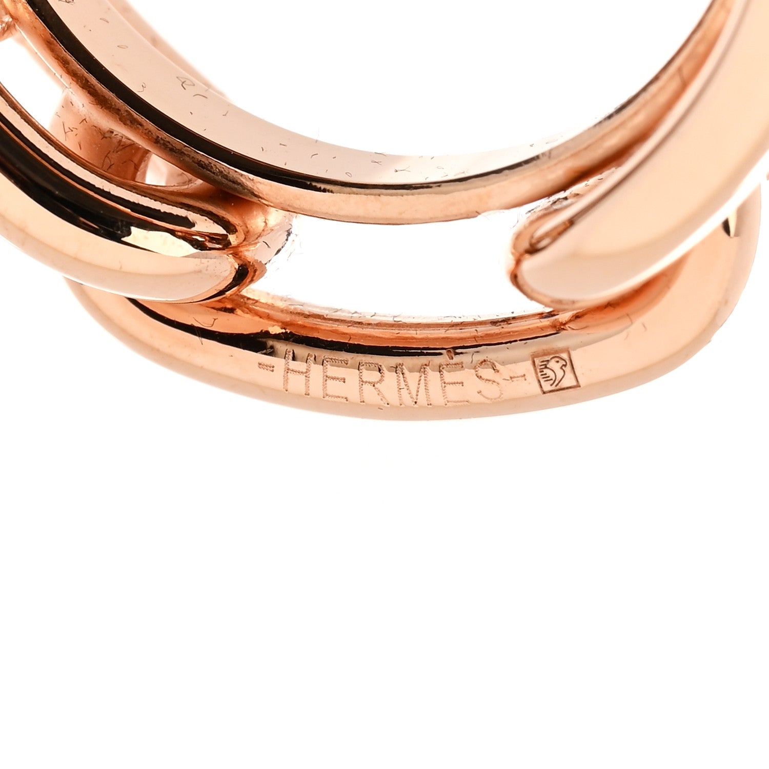 Plated Brass Regate Scarf Ring Plaqué Or Rose