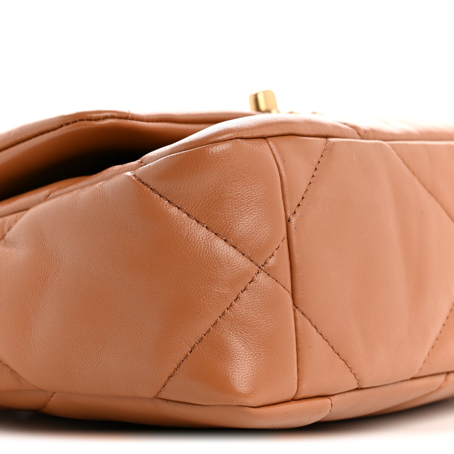 Lambskin Quilted Medium Chanel 19 Flap Brown