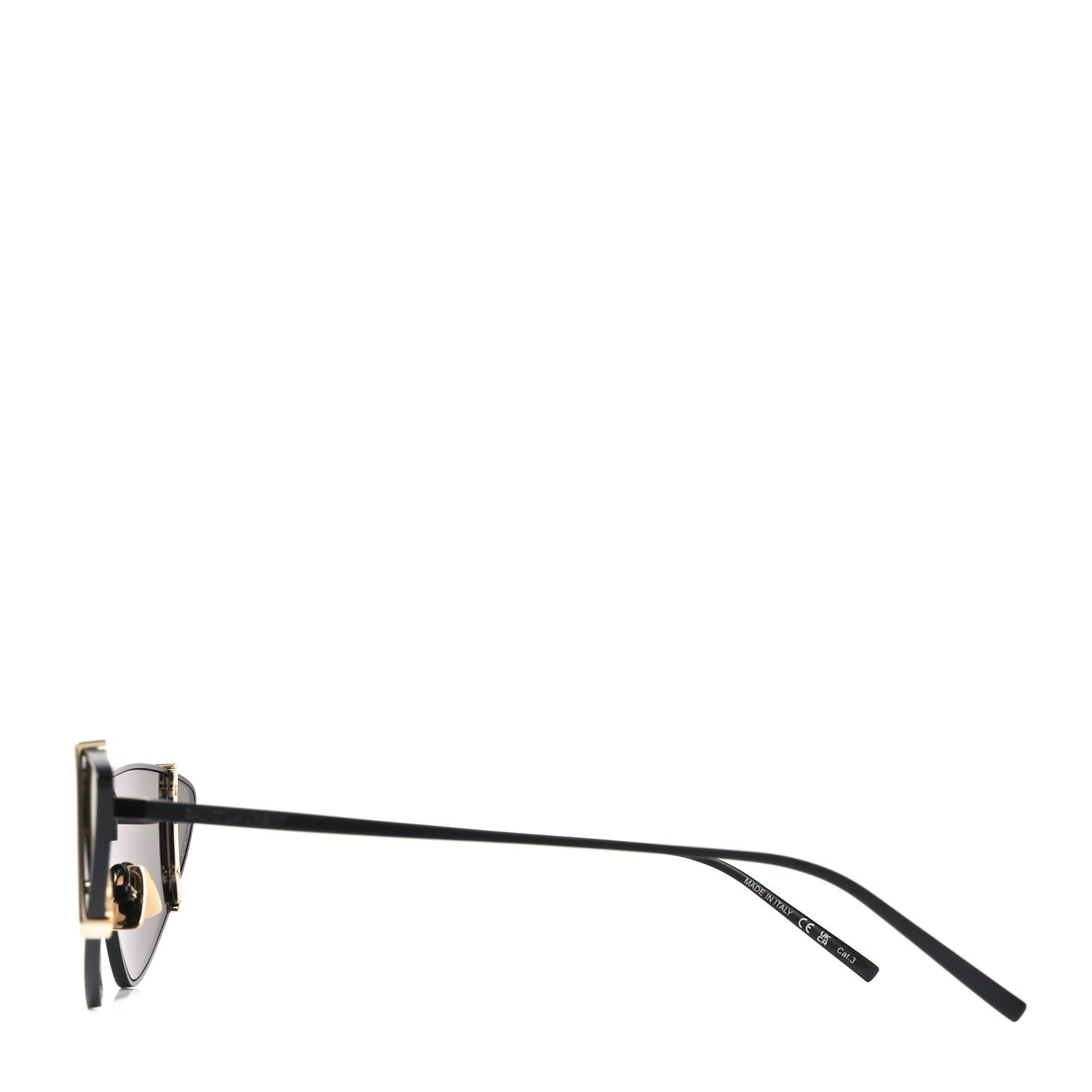 Metal Cat Eye SL536 Sunglasses Black