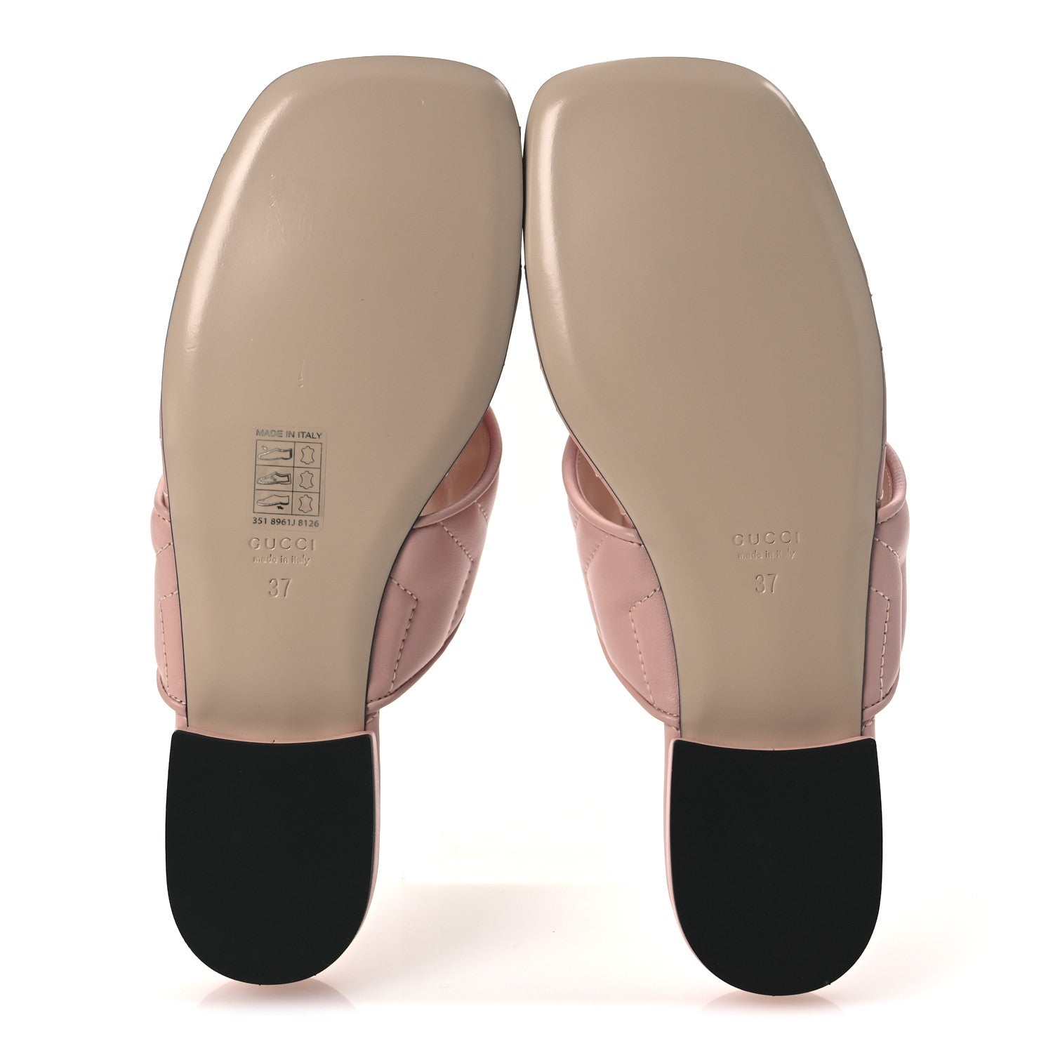 Nappa Charlotte Double G Marmont Thong Sandals 37 Perfect Pink