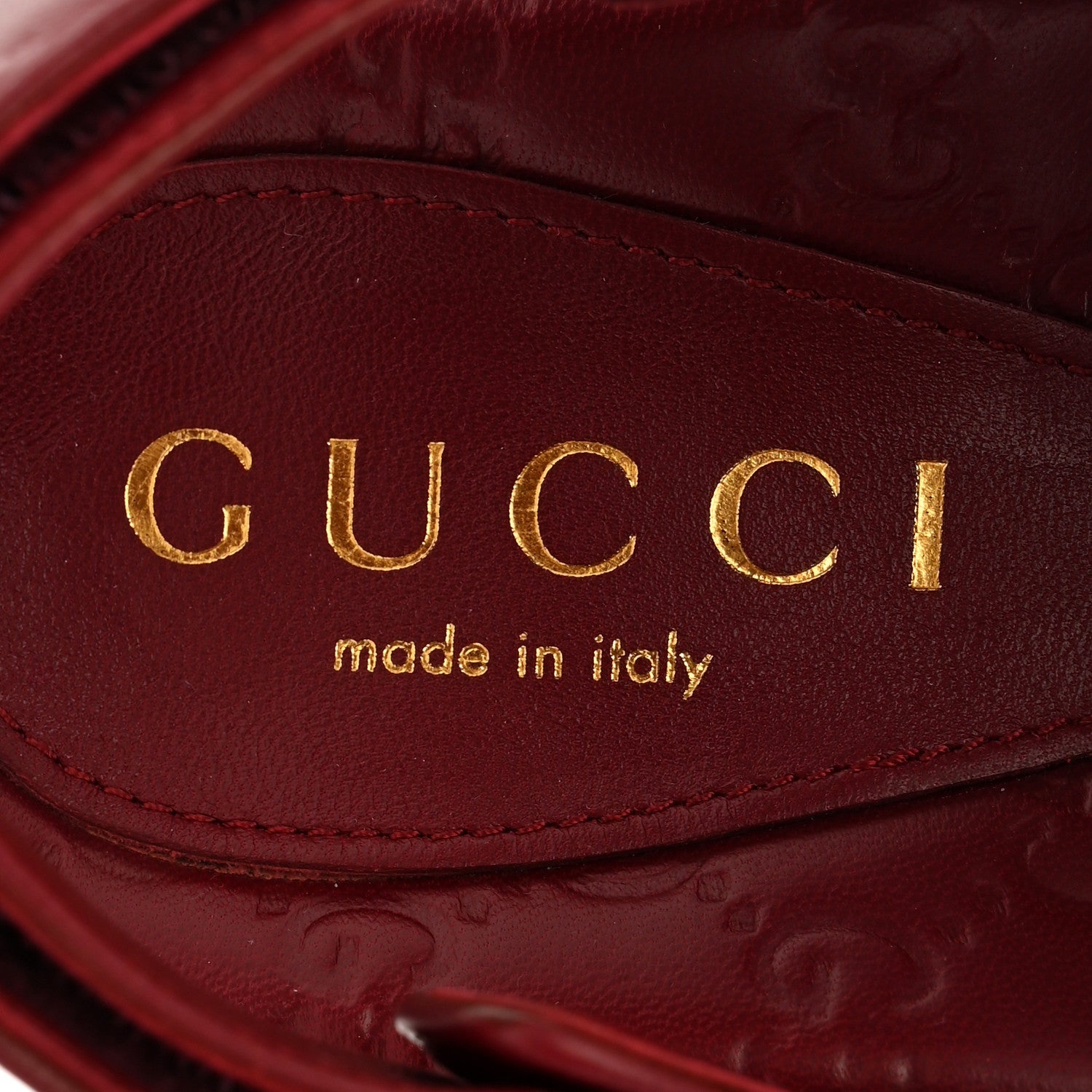 Guccissima GG Embossed Womens Sandals 39.5 Rosso Ancora