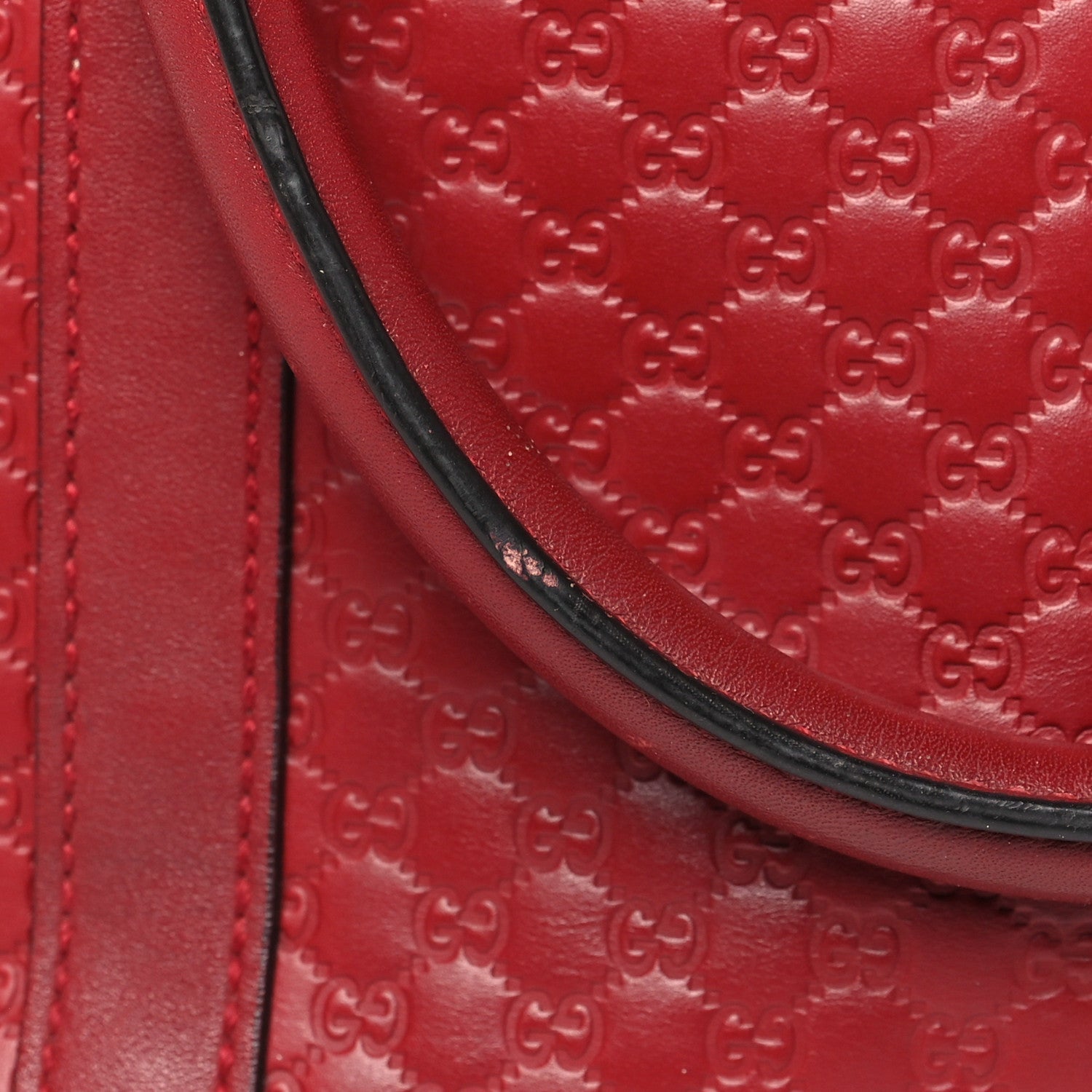 Microguccissima Medium Dome Bag Red