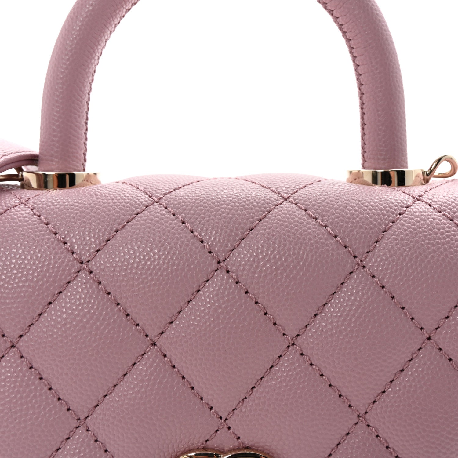 Caviar Quilted Extra Mini Coco Handle Flap Light Pink