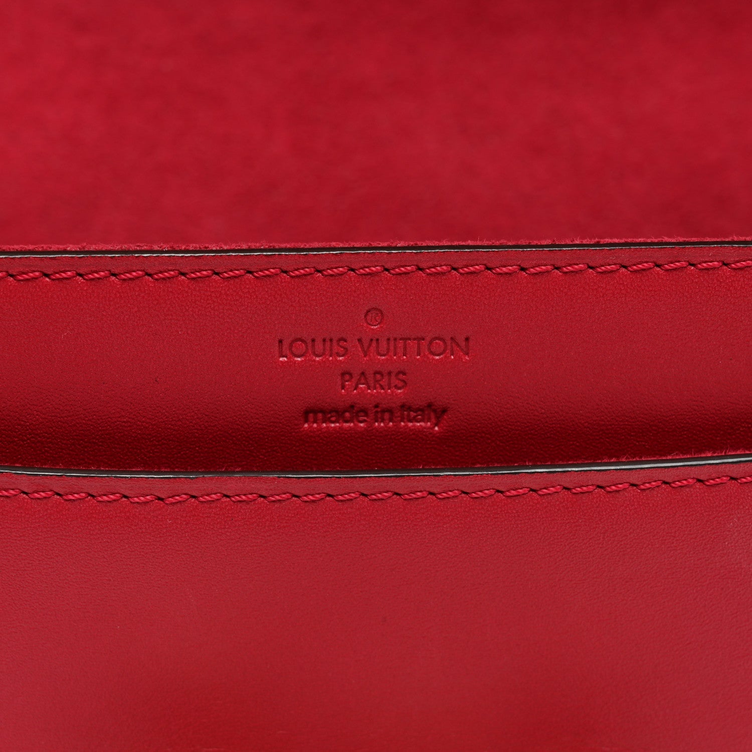 Calfskin Chain Louise MM Red