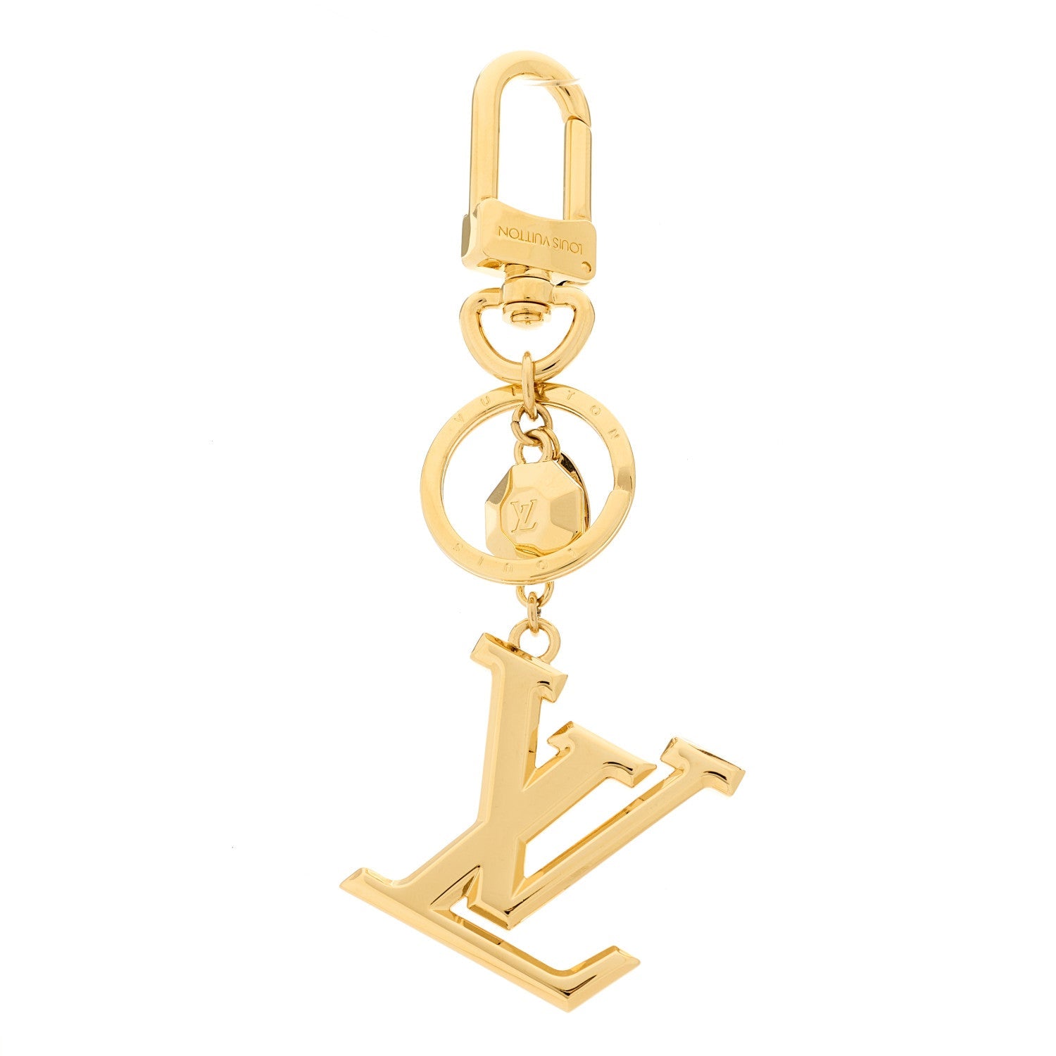 LV Facettes Bag Charm Key Holder Gold