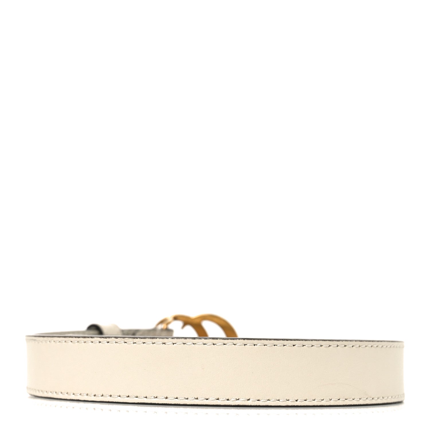 Calfskin Double G 20mm Belt 80 32 Mystic White