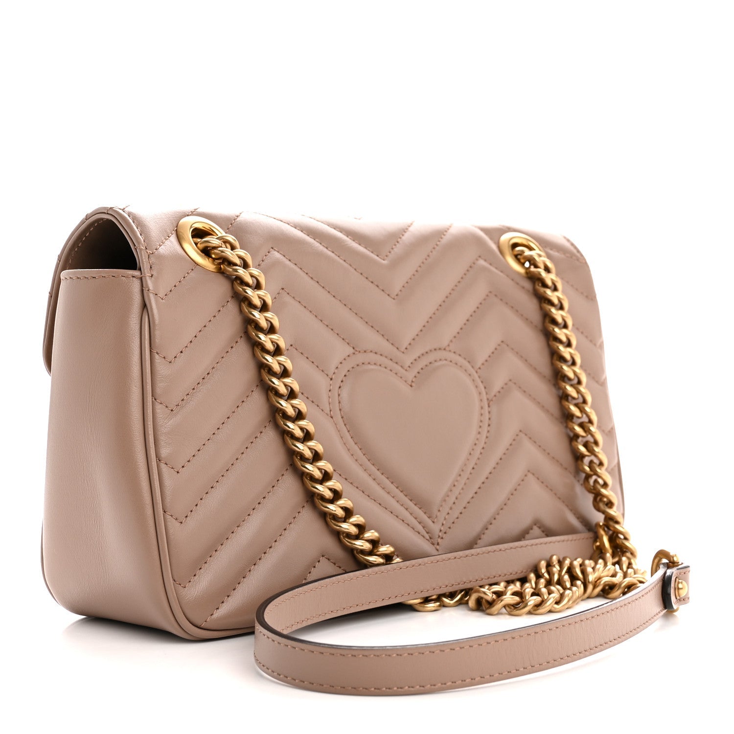 Calfskin Matelasse Small GG Marmont Shoulder Bag Porcelain Rose
