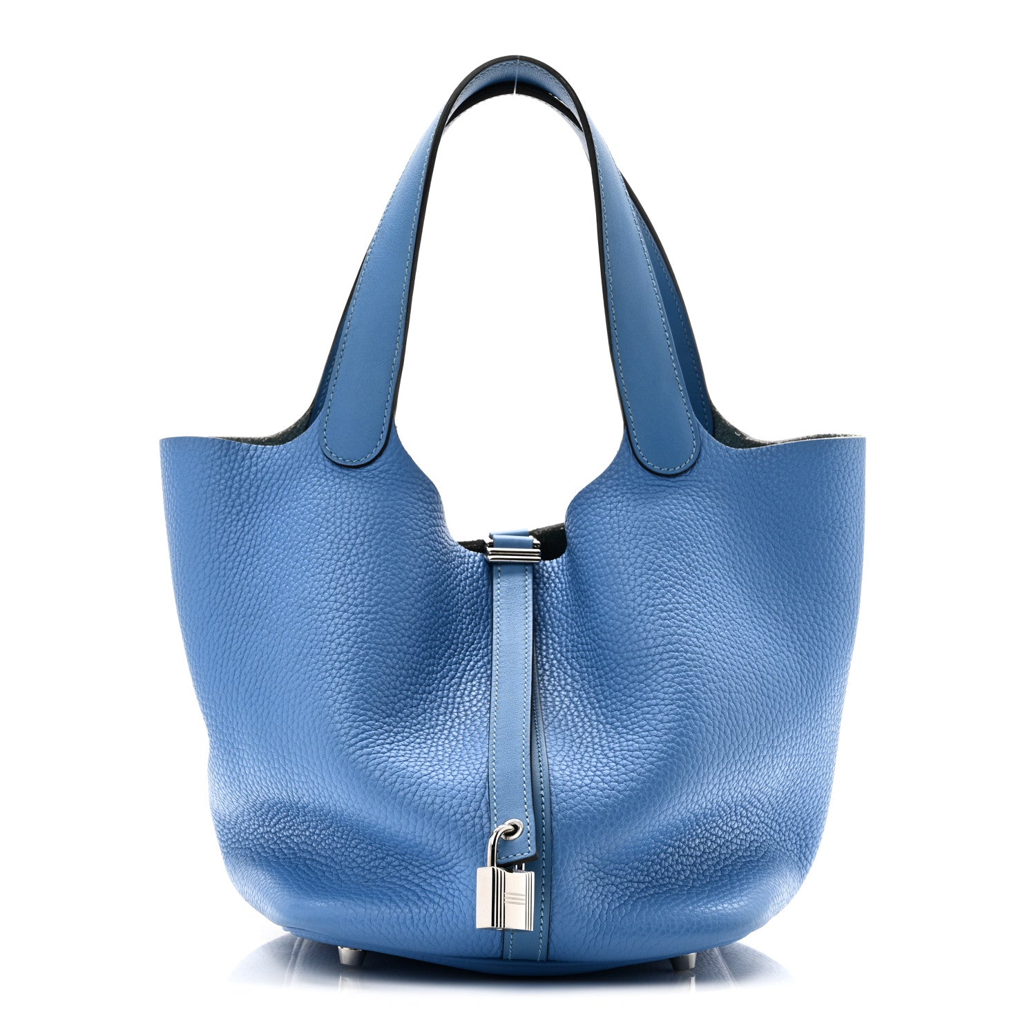 Taurillon Clemence Swift Picotin Lock 22 MM Bleu Paradis