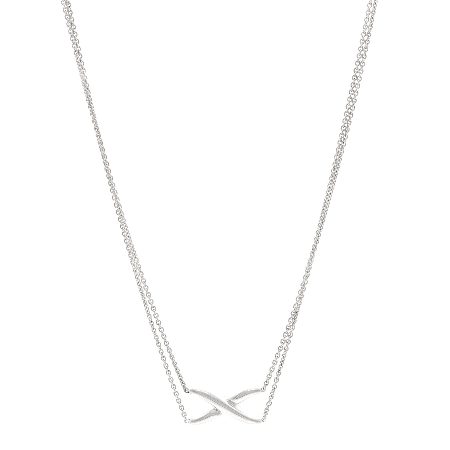 Sterling Silver Paloma Picasso Double Chain X Pendant Necklace