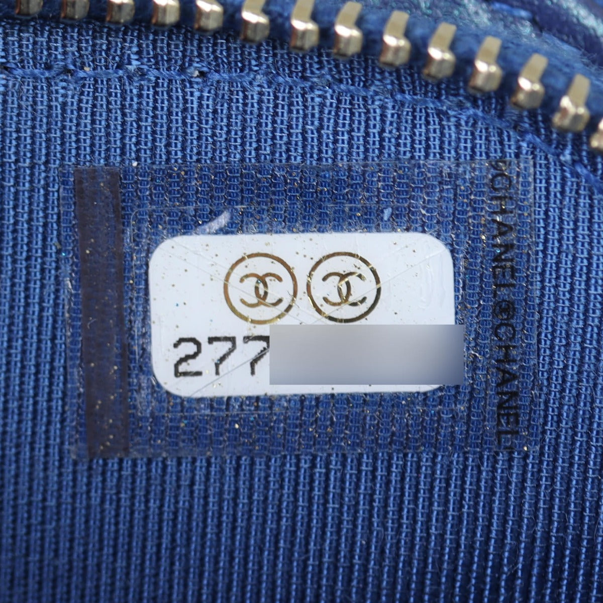 Chanel CC Double Zip Clutch with Chain | Blue