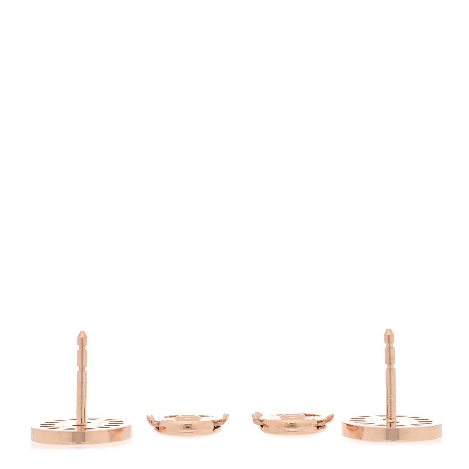 18K Rose Gold Diamond Chaine d'Ancre Divine Stud Earrings