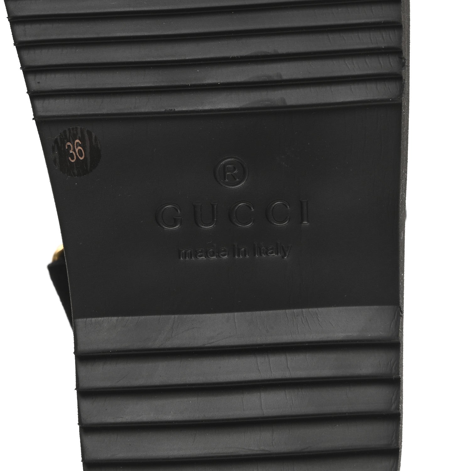 Tela Retino Kid Scamosciato Crystal GG Monogram Womens Dad Sandals 36 Black