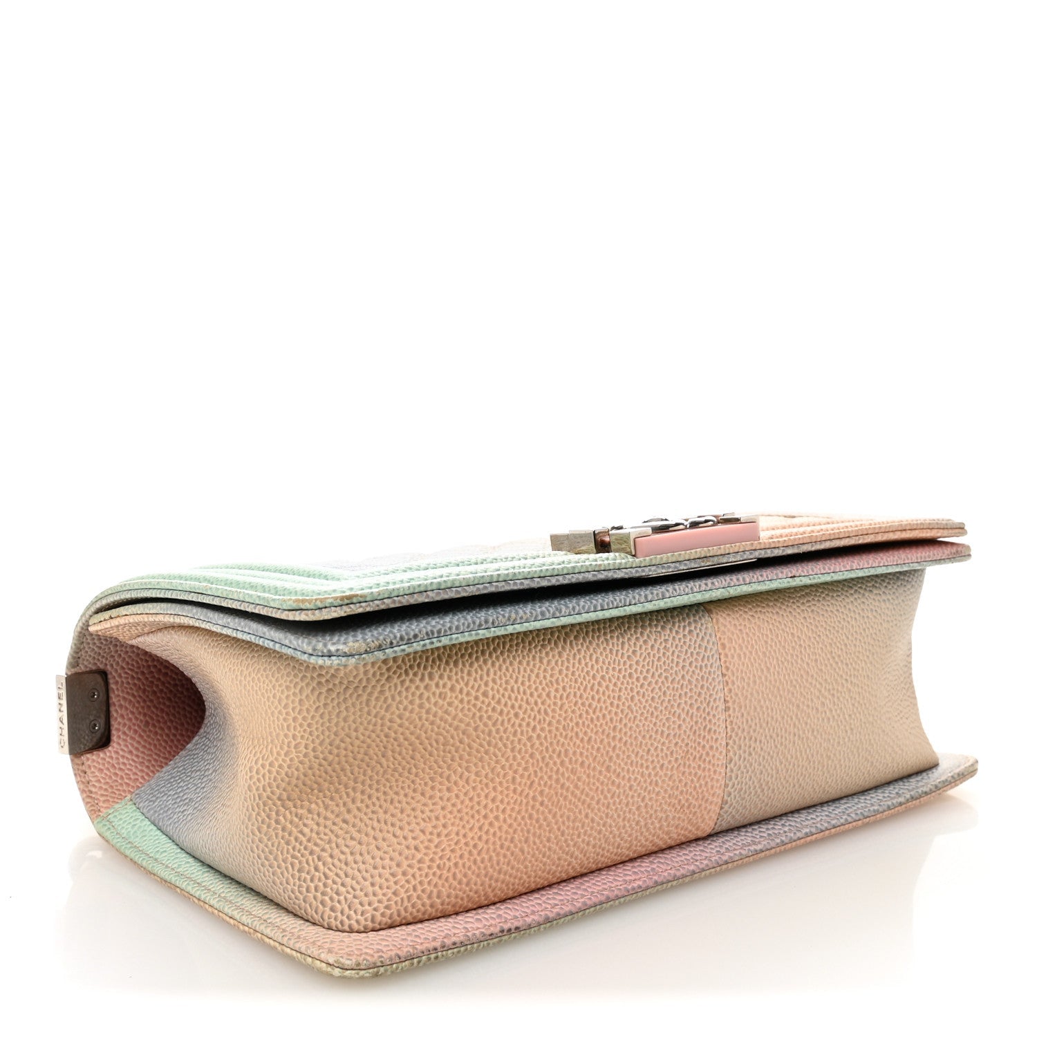 Caviar Quilted Medium Cuba Rainbow Boy Flap Pink Multicolor